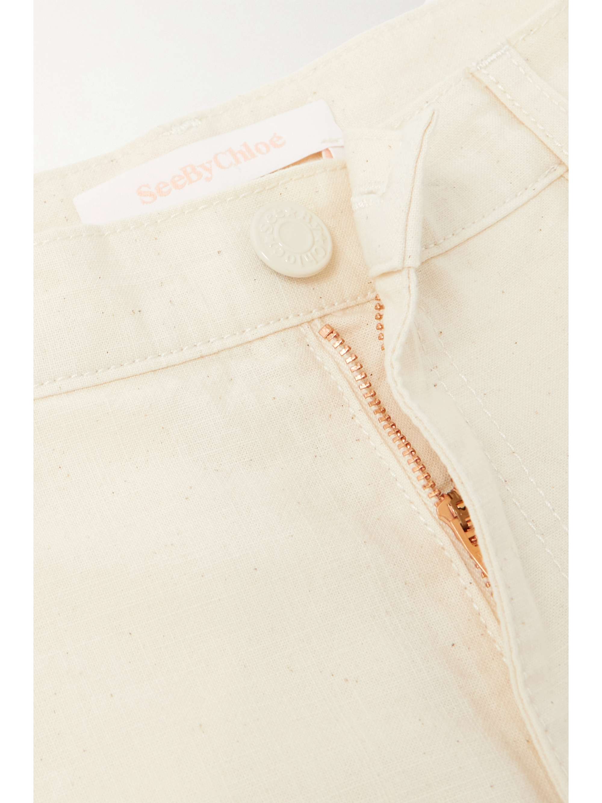 SEE BY CHLOÉ Embroidered high-rise tapered jeans