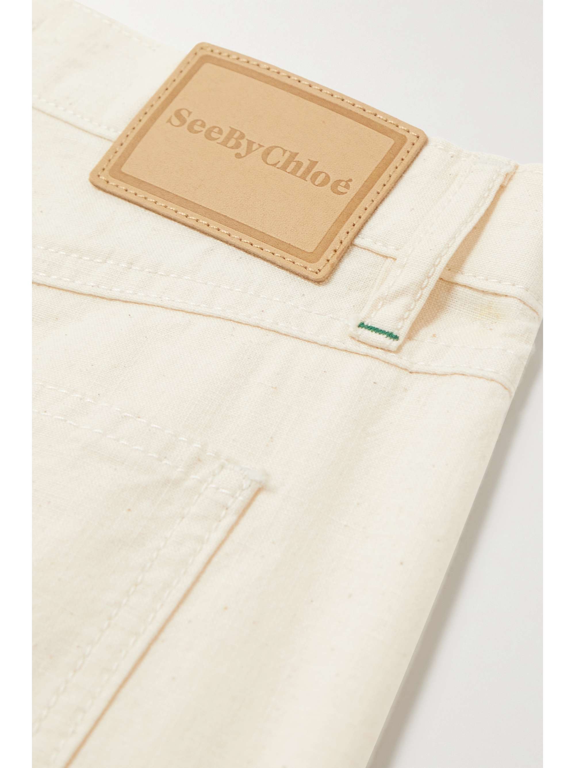 SEE BY CHLOÉ Embroidered high-rise tapered jeans
