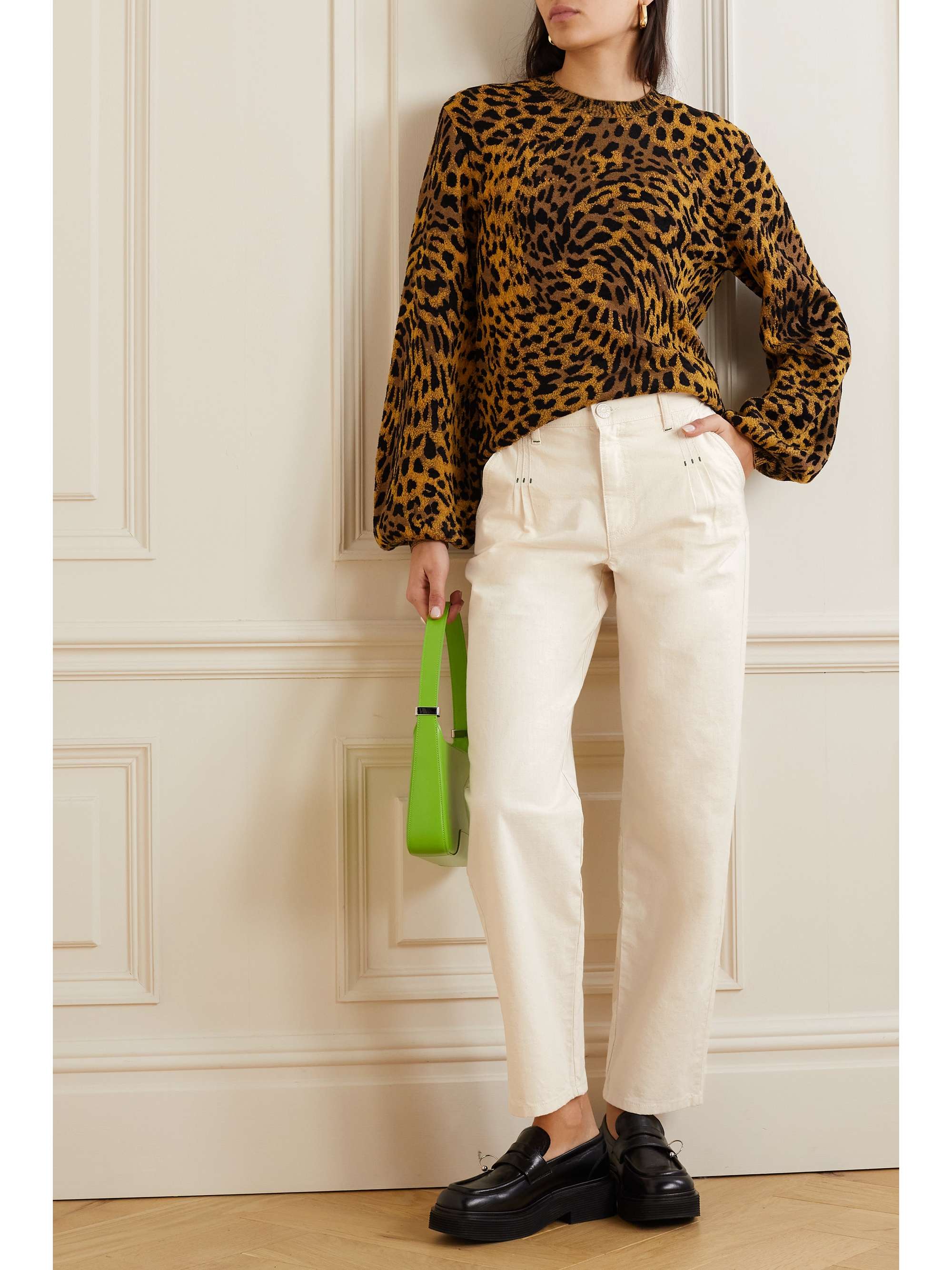 SEE BY CHLOÉ Embroidered high-rise tapered jeans