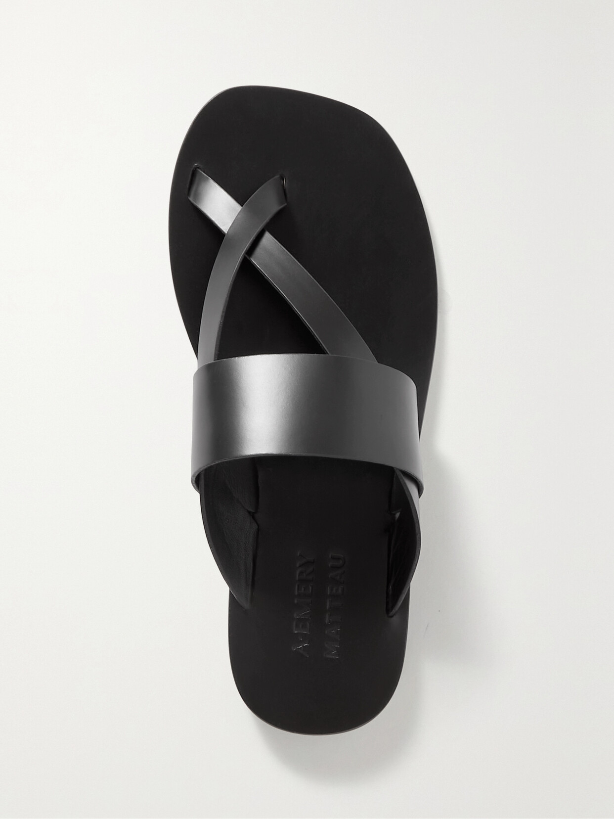 A Emery - Silba Leather Sandals - Black