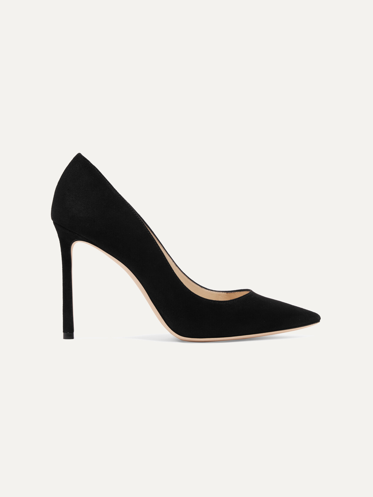 Shop Jimmy Choo Romy 100 Suede Pumps In Black