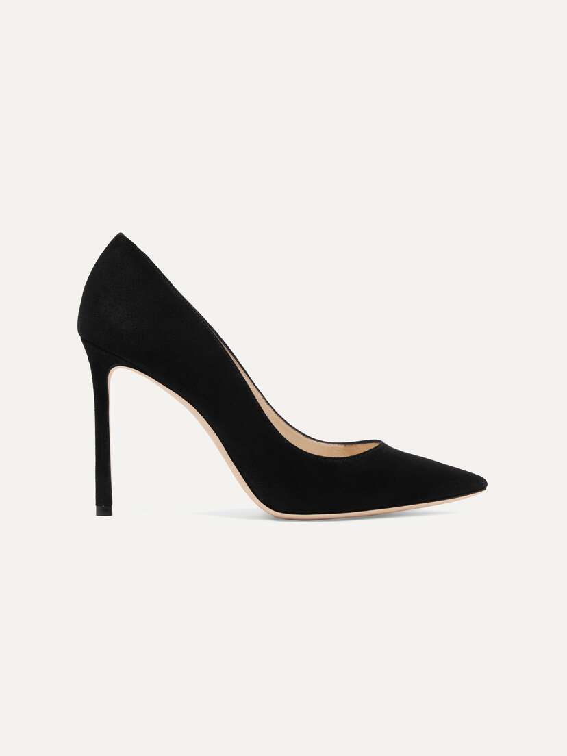 Jimmy Choo Romy 100 Suede Pumps