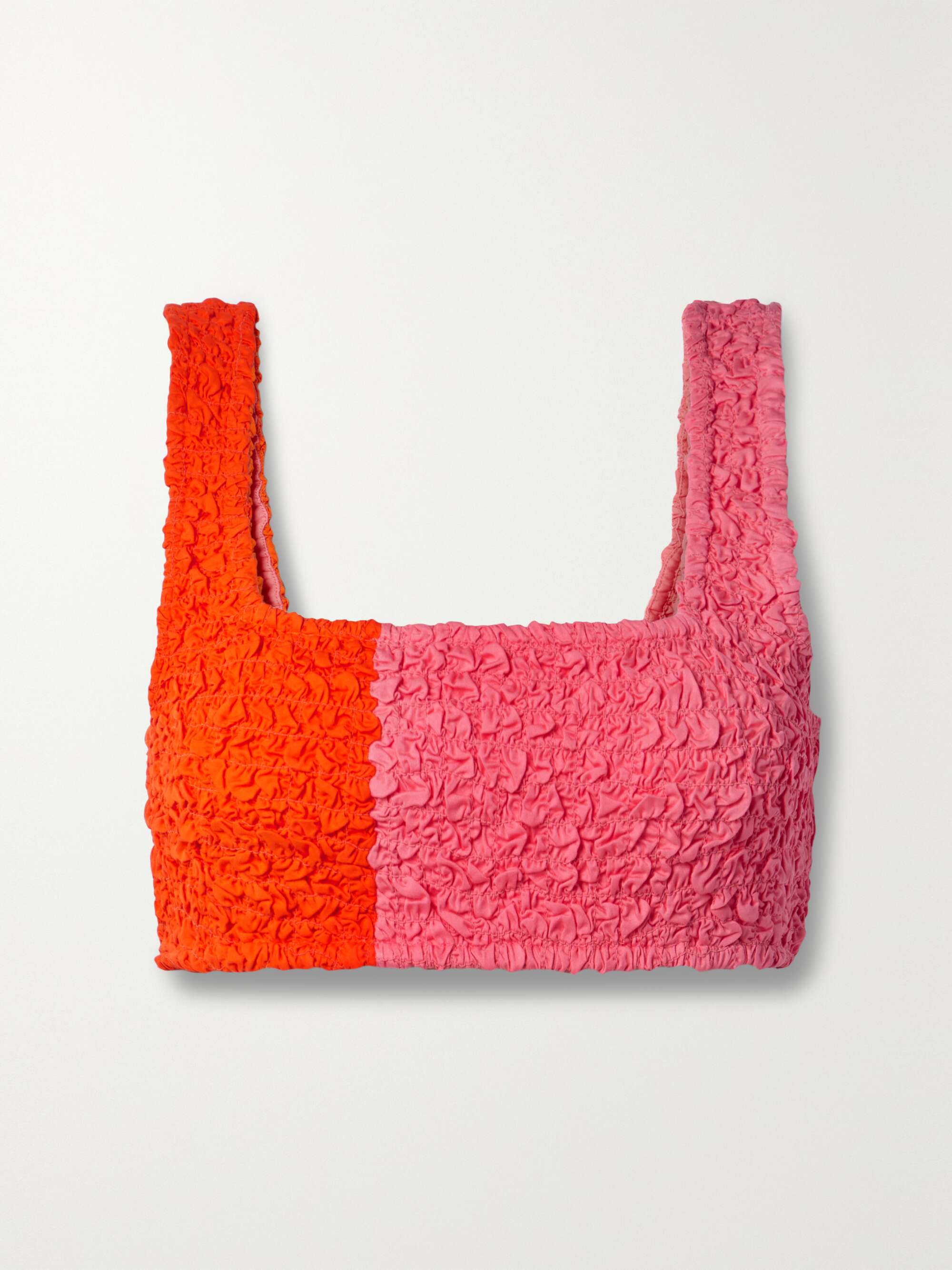 MARA HOFFMAN + NET SUSTAIN Shelly two-tone organic cotton-popcorn