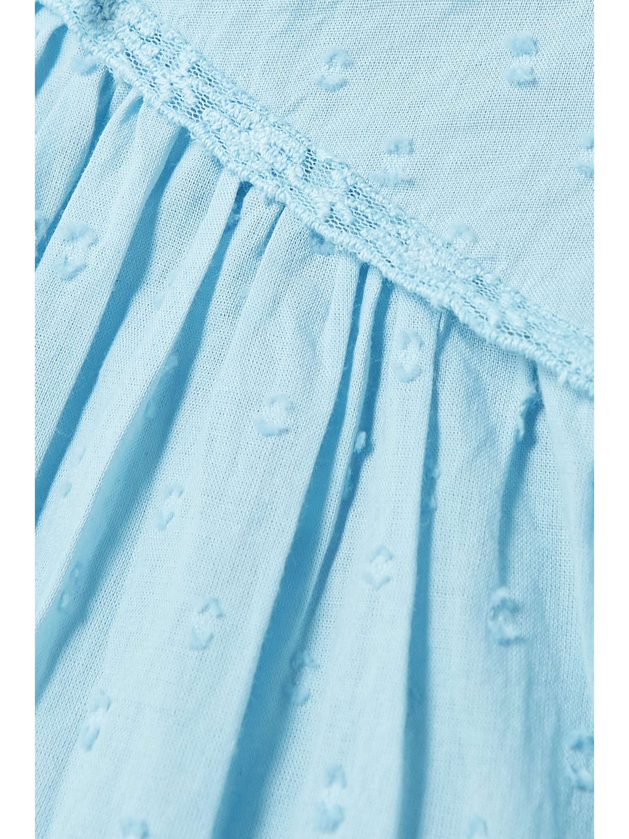 RIXO Della ruffled broderie anglaise-trimmed Swiss-dot cotton-voile nightdress