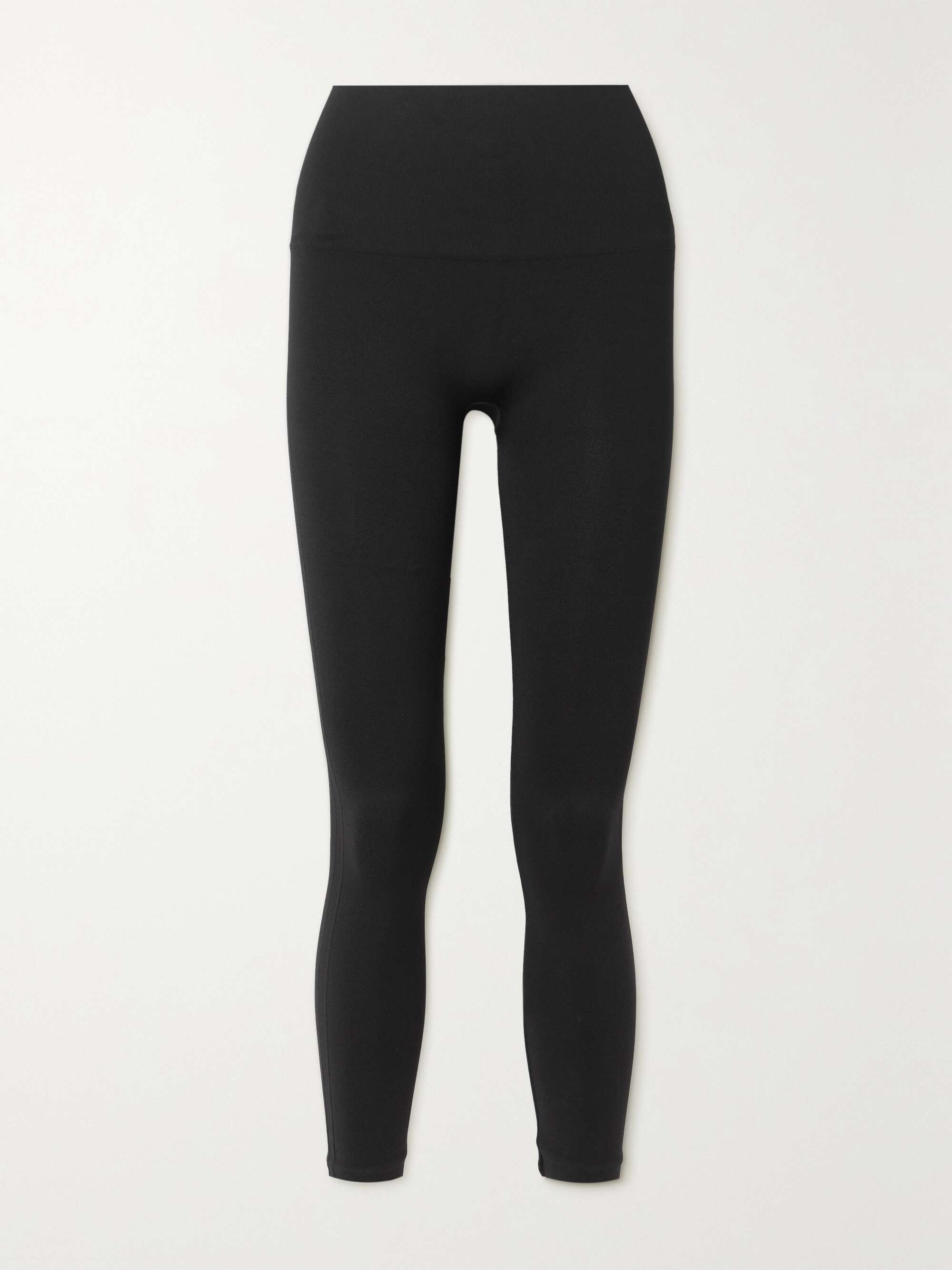 Seamless ribbed stretch-jersey leggings