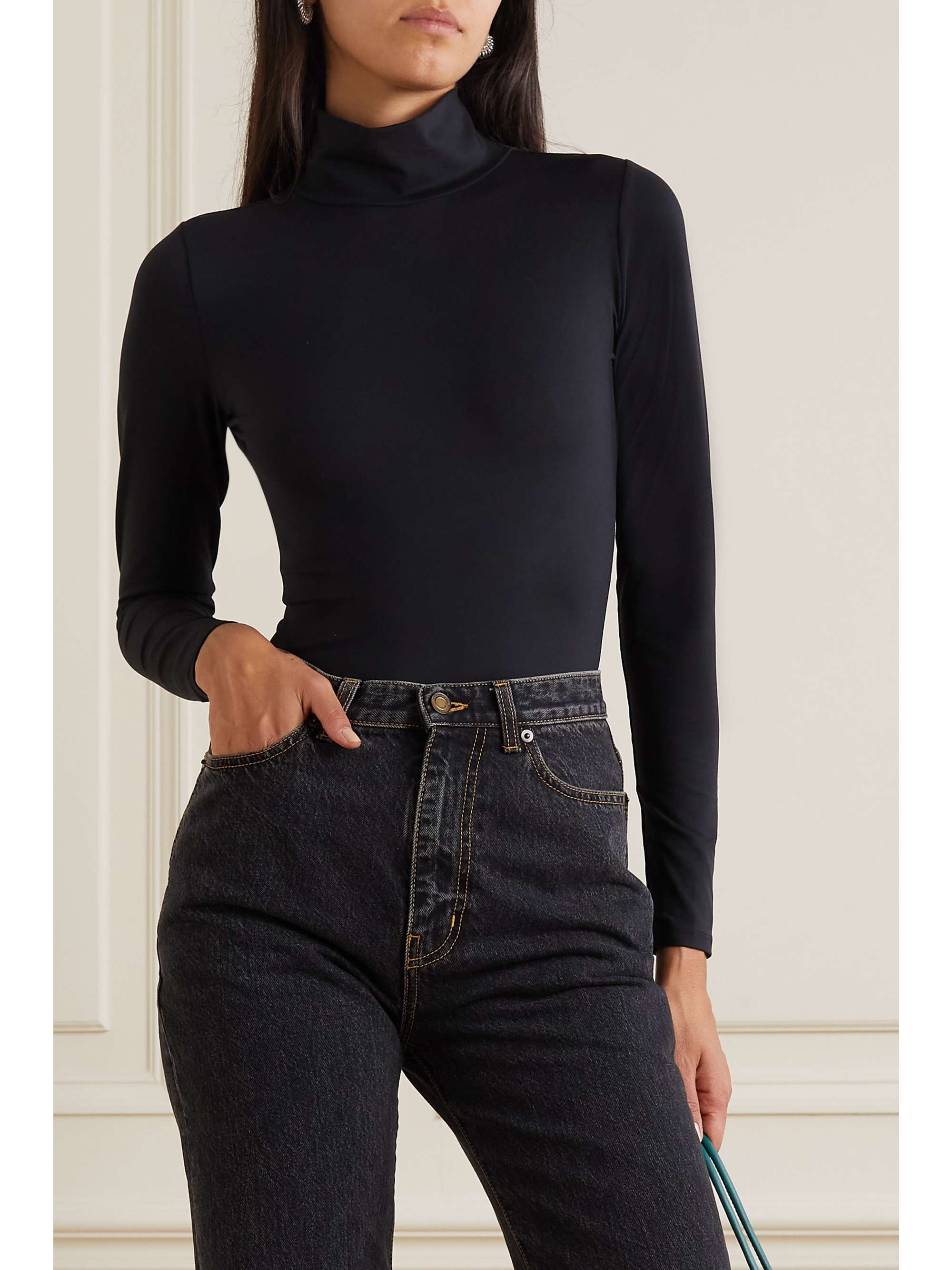 Suit Yourself stretch-jersey turtleneck bodysuit