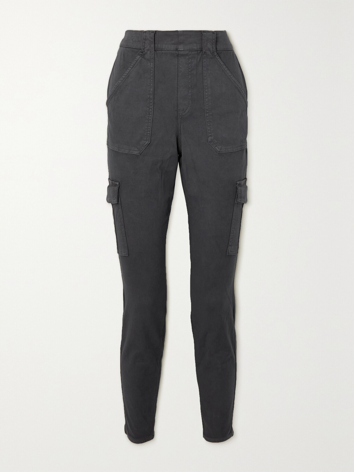 Spanx Twill Tapered Cargo Pants In Black