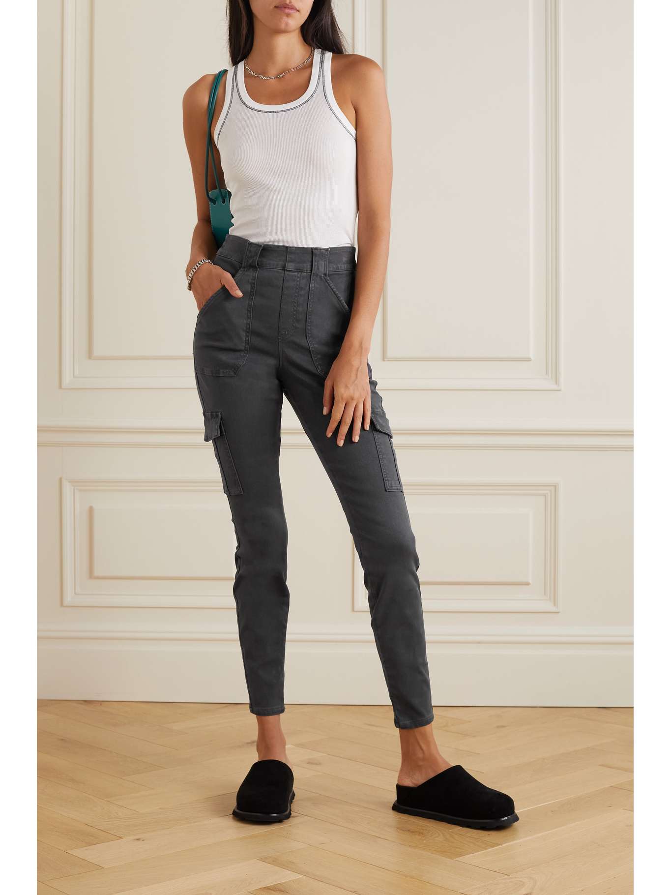 SPANX Twill tapered cargo pants NETAPORTER