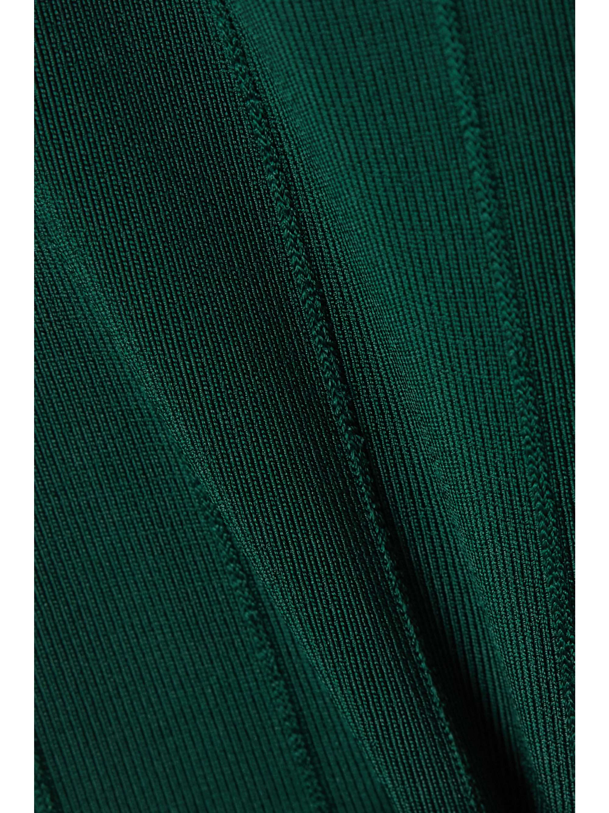 GALVAN Atalanta pleated stretch-knit midi dress
