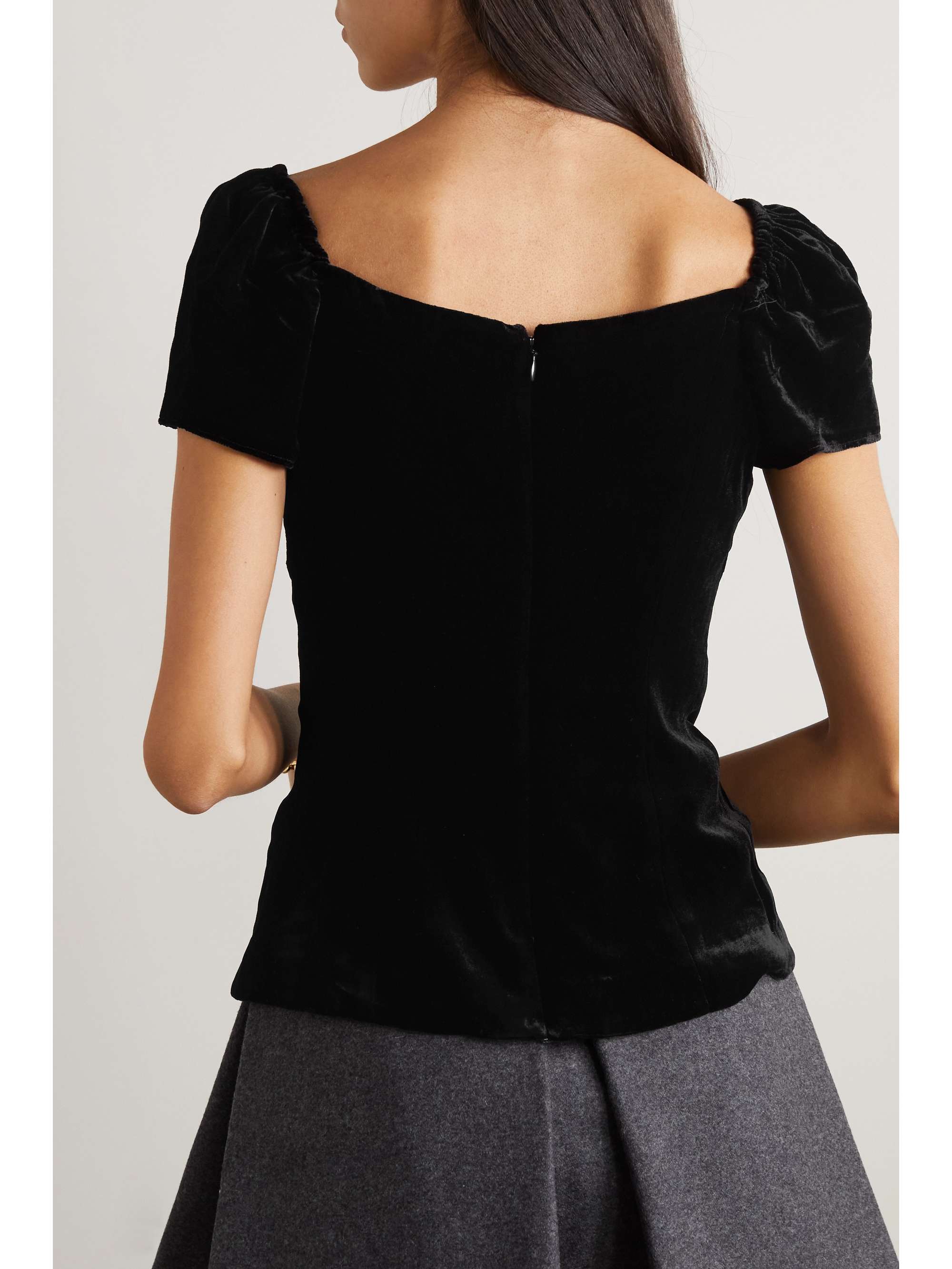 POLO RALPH LAUREN Velvet blouse NETAPORTER