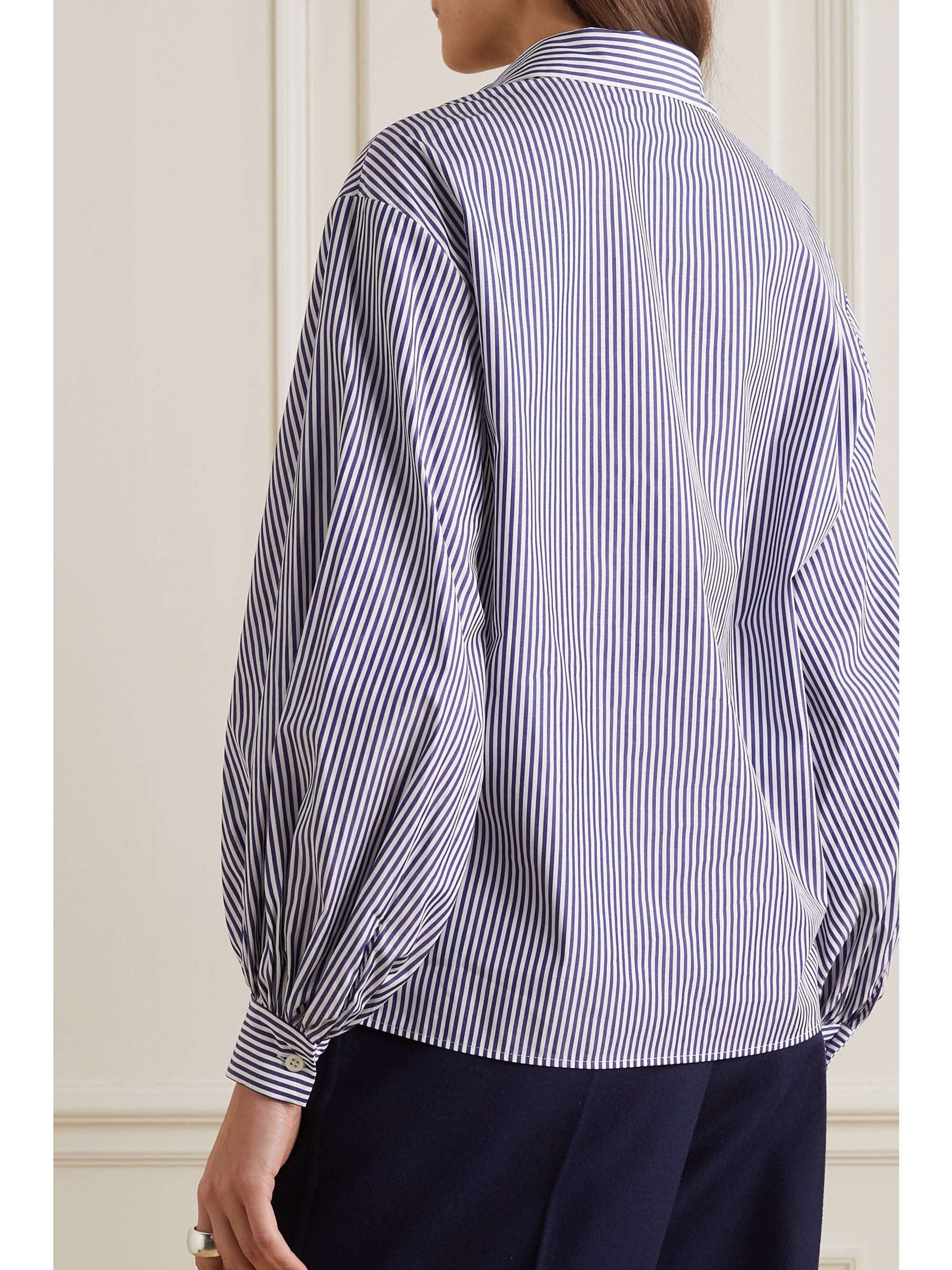CAROLINA HERRERA Striped cotton-poplin shirt