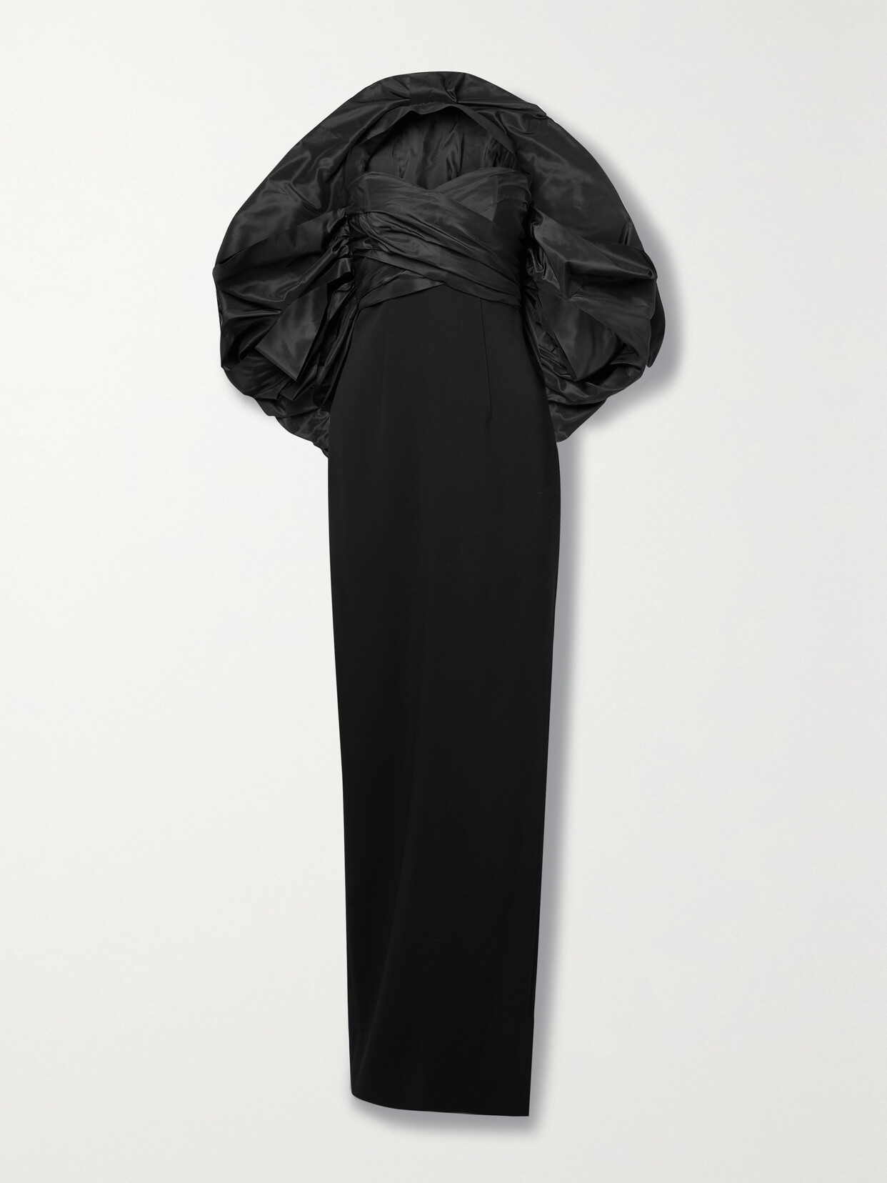 Carolina Herrera - Hooded Strapless Silk-satin And Cady Gown - Black