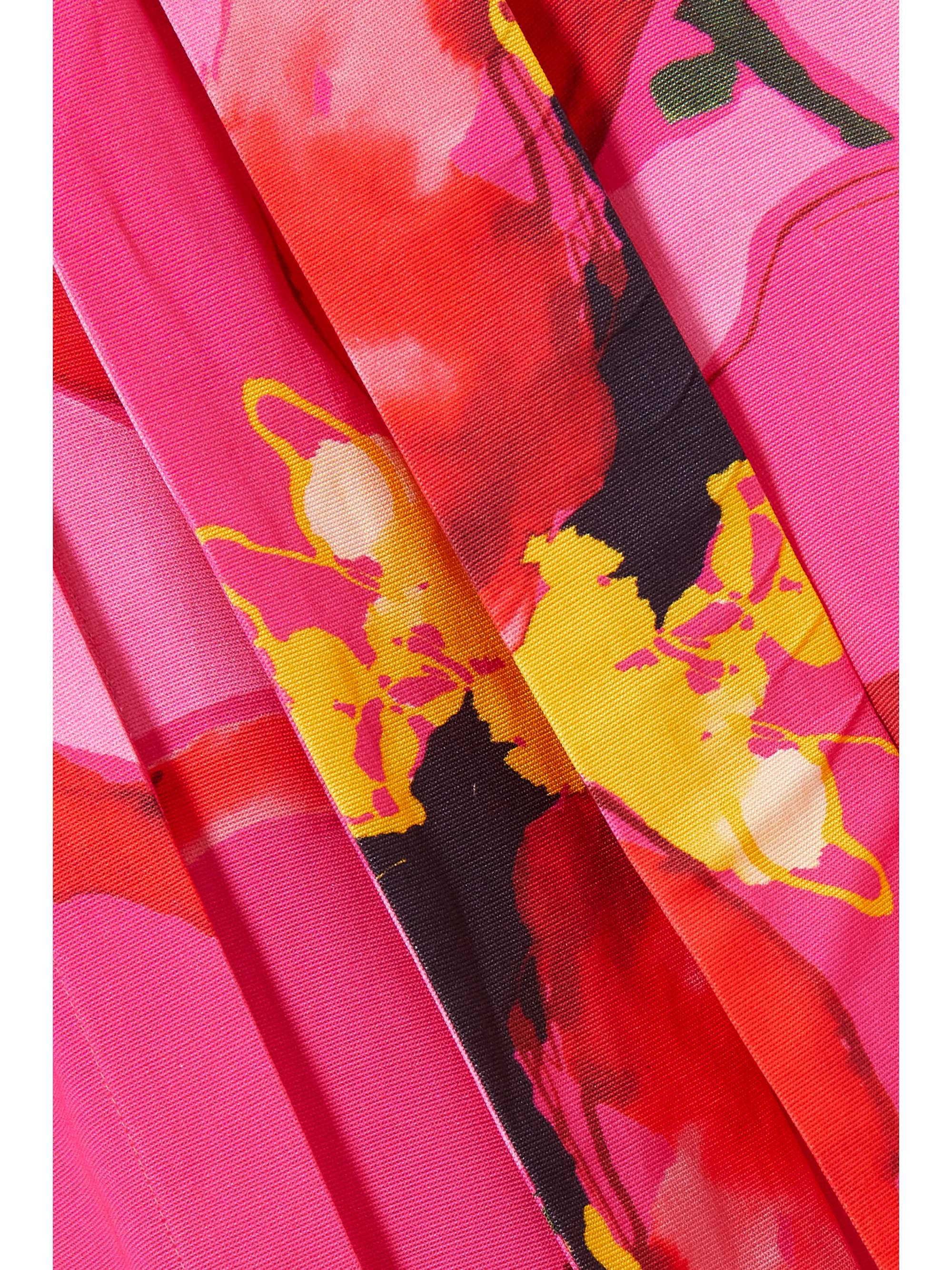 CAROLINA HERRERA Floral-print faille midi shirt dress