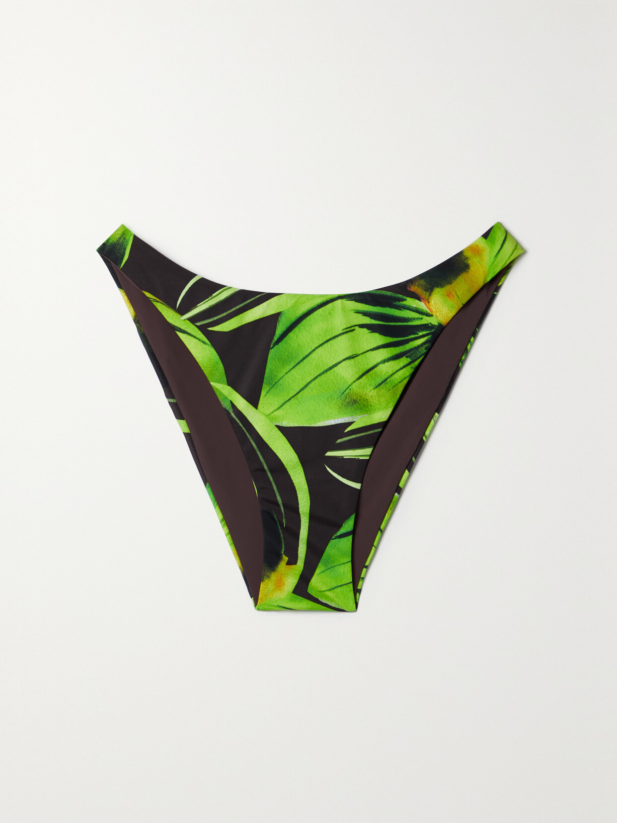 Louisa Ballou - Printed Stretch Bikini Briefs - Green