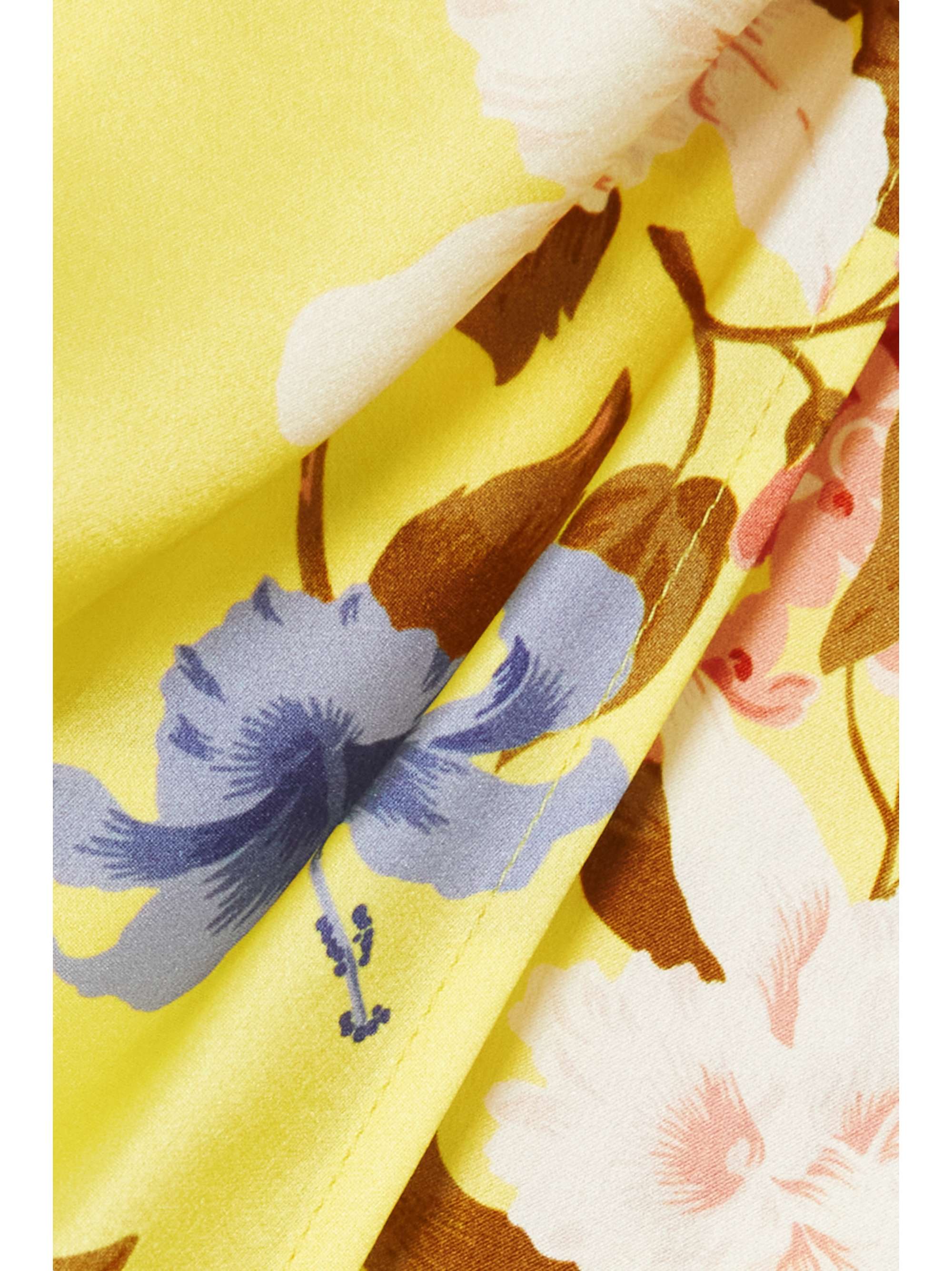 REFORMATION Genesis off-the-shoulder floral-print silk-charmeuse midi wrap-effect dress