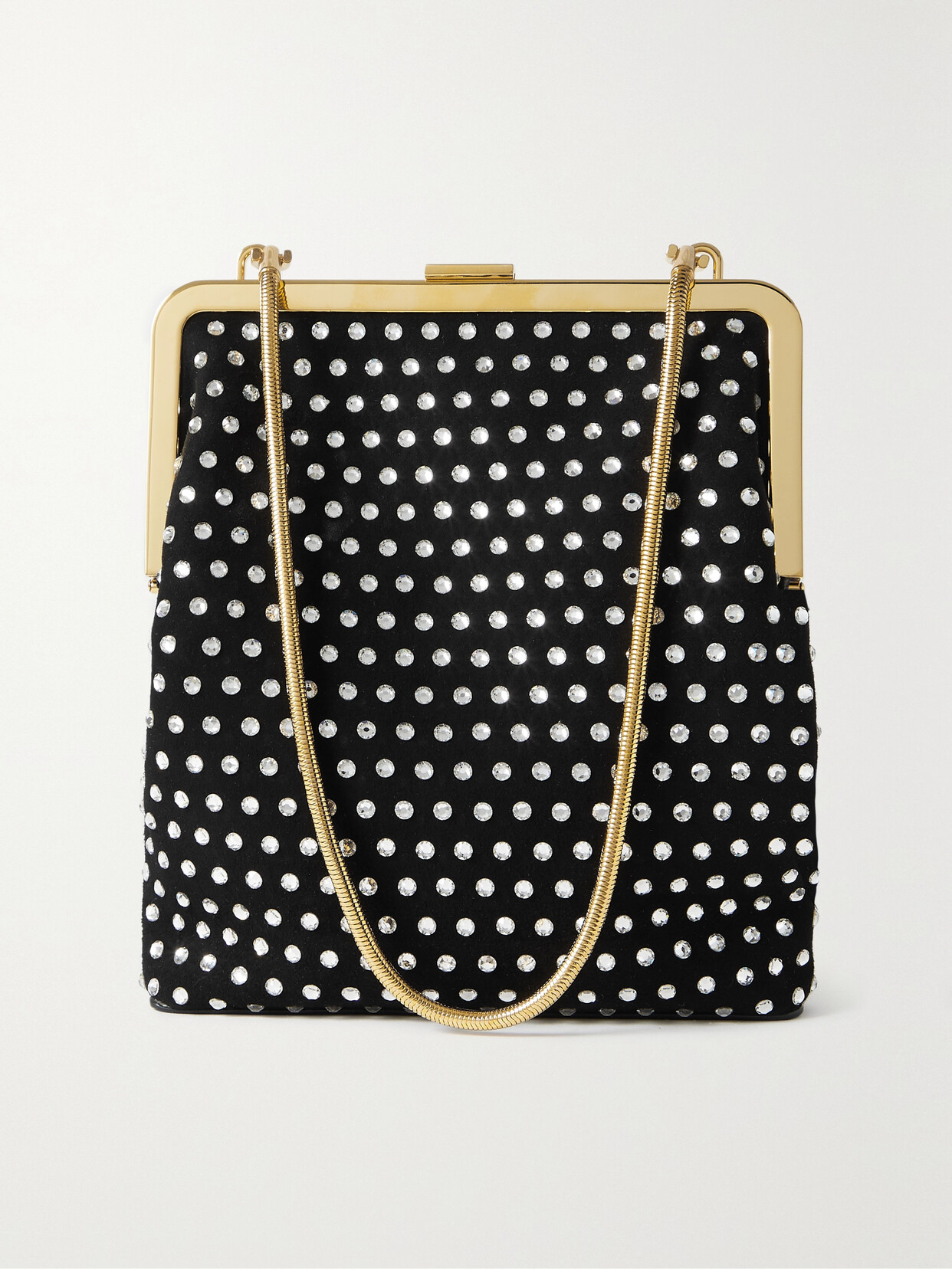 Khaite - Lilith Crystal-embellished Suede Tote - Black