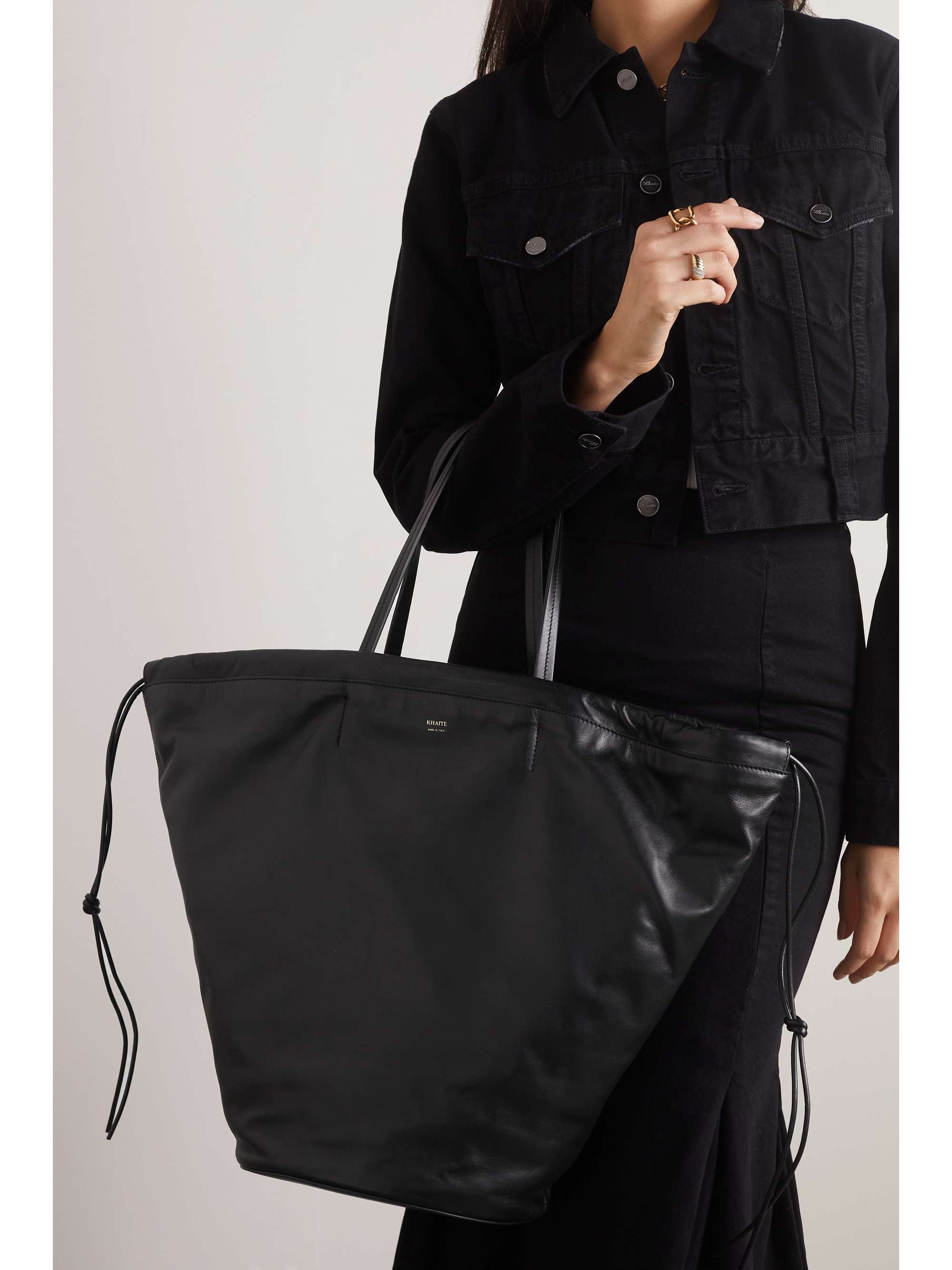 KHAITE Osa medium leather tote