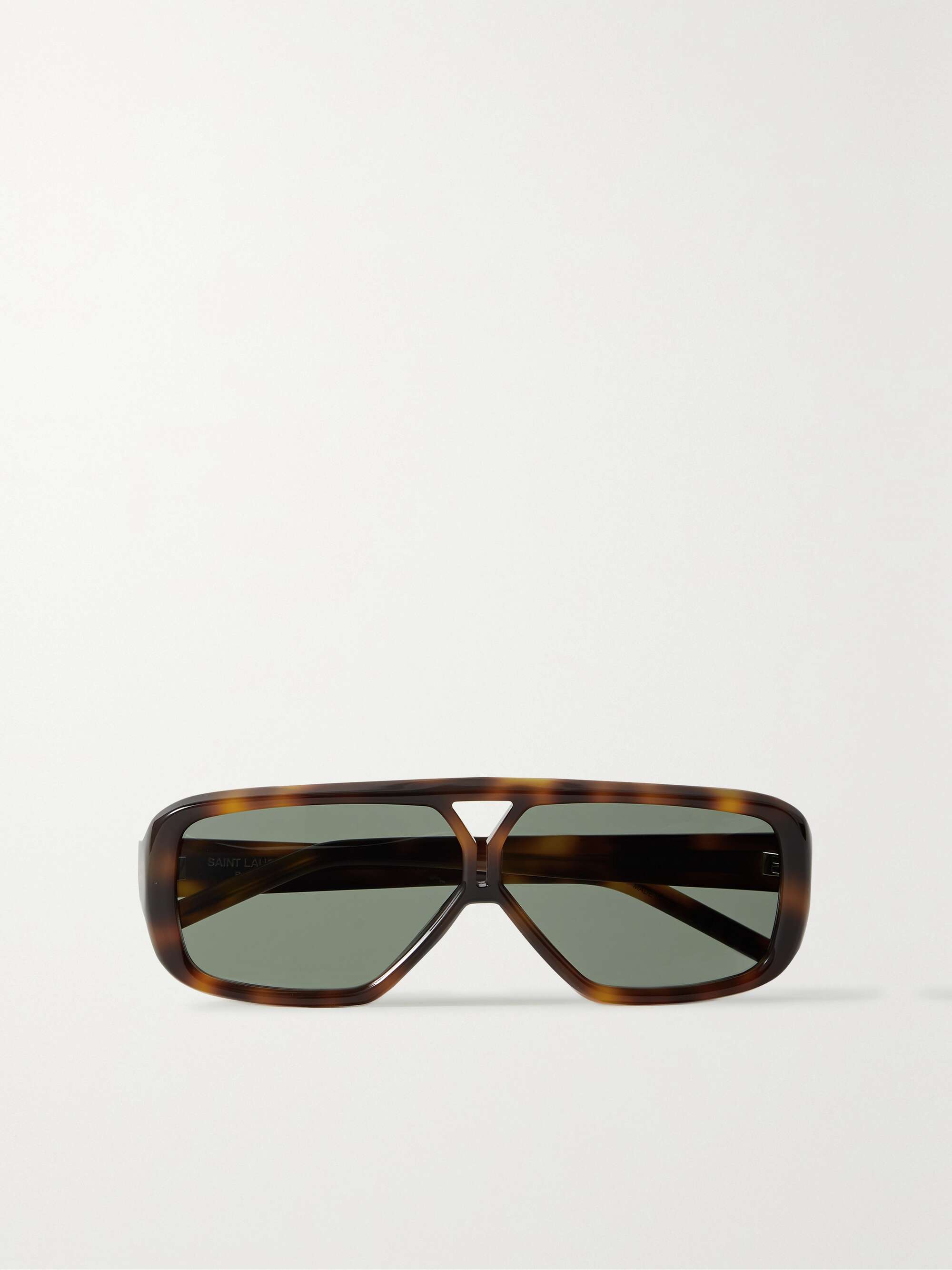 Saint Laurent Eyewear Rectangle Aviator Acetate Sunglasses - ShopStyle