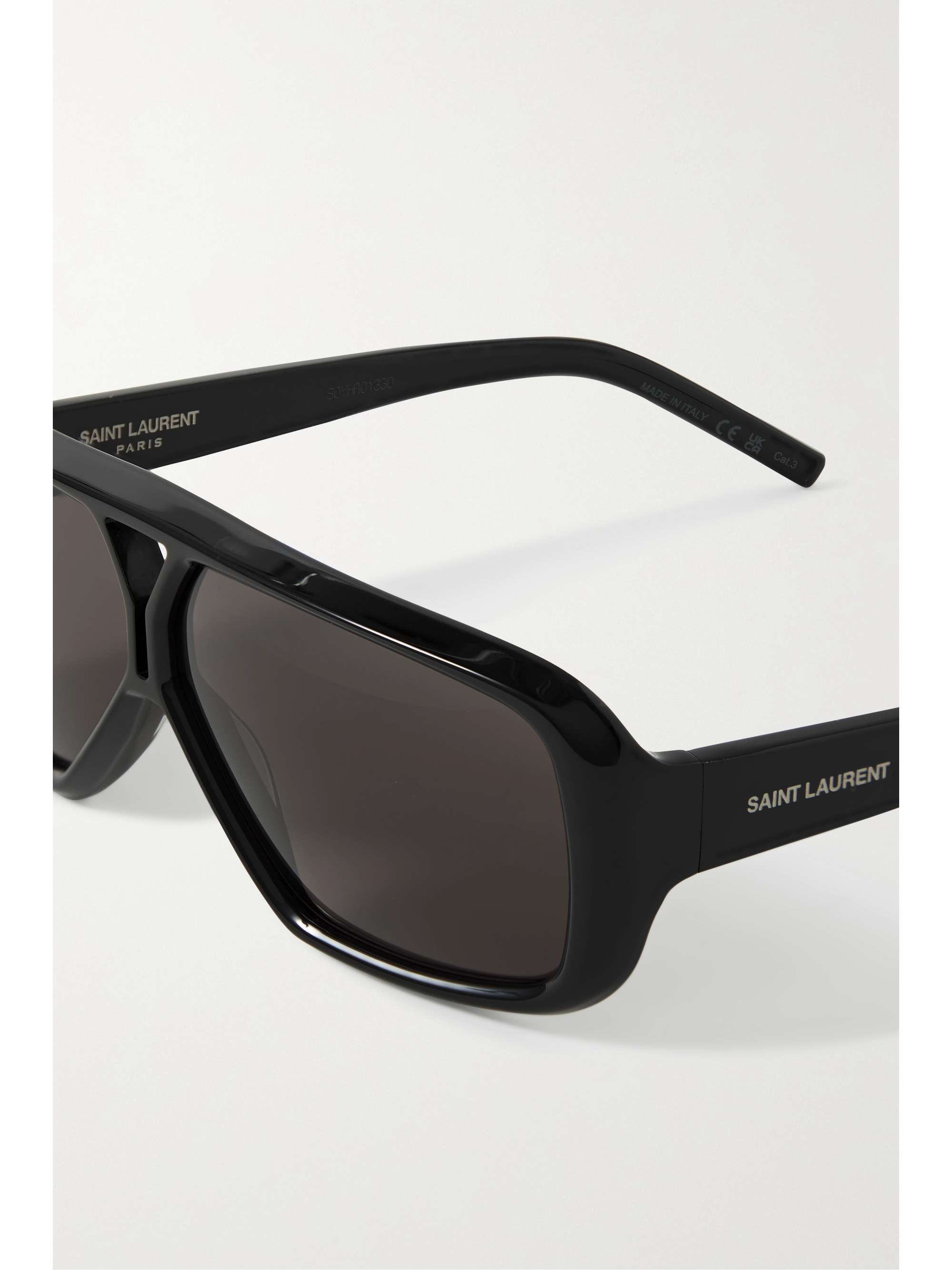 SAINT LAURENT EYEWEAR YSL aviator-style tortoiseshell acetate sunglasses