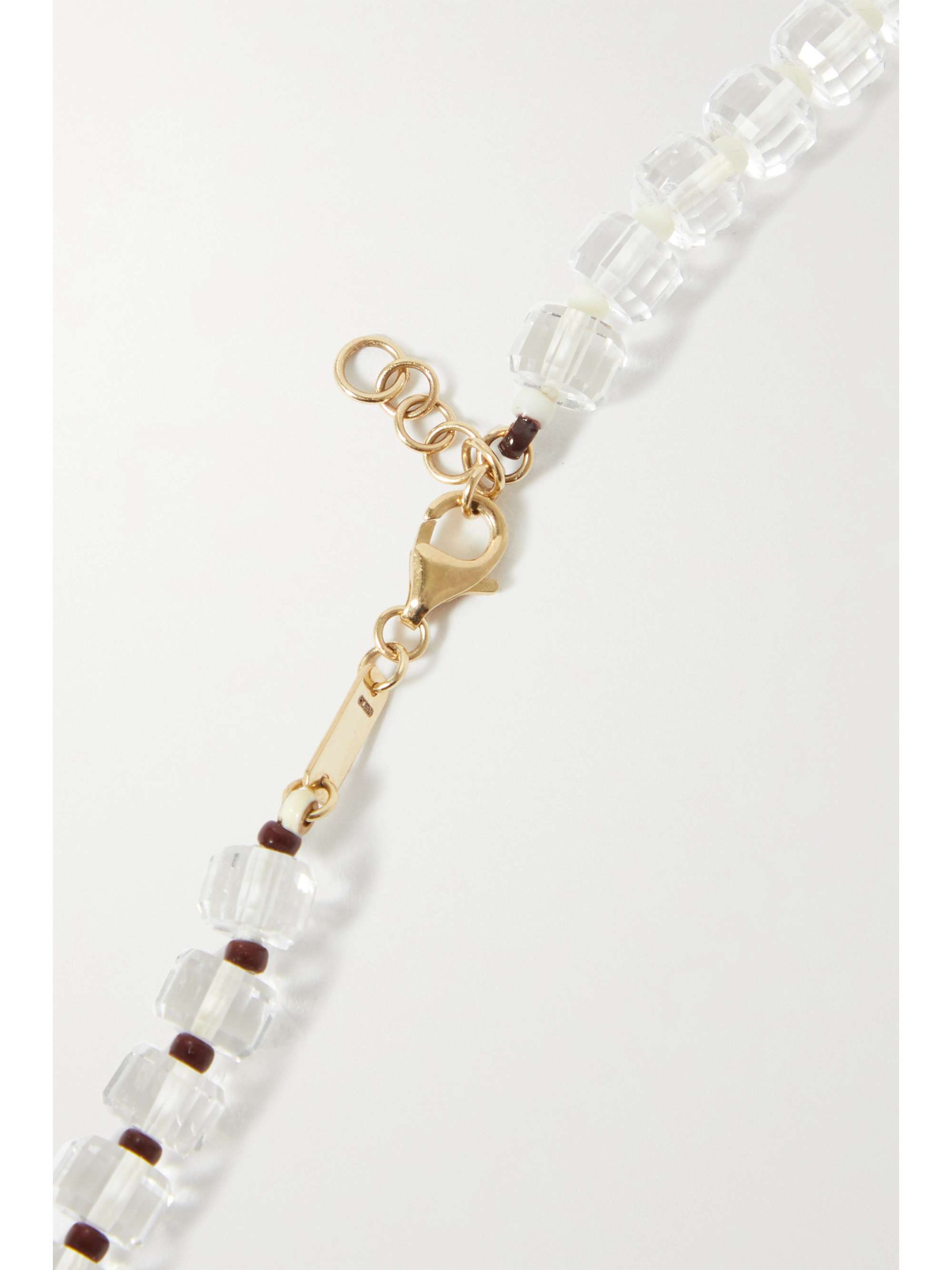 BEA BONGIASCA Kette mit Zierperlen, Details aus 9 Karat Gold, Silber und Emaille