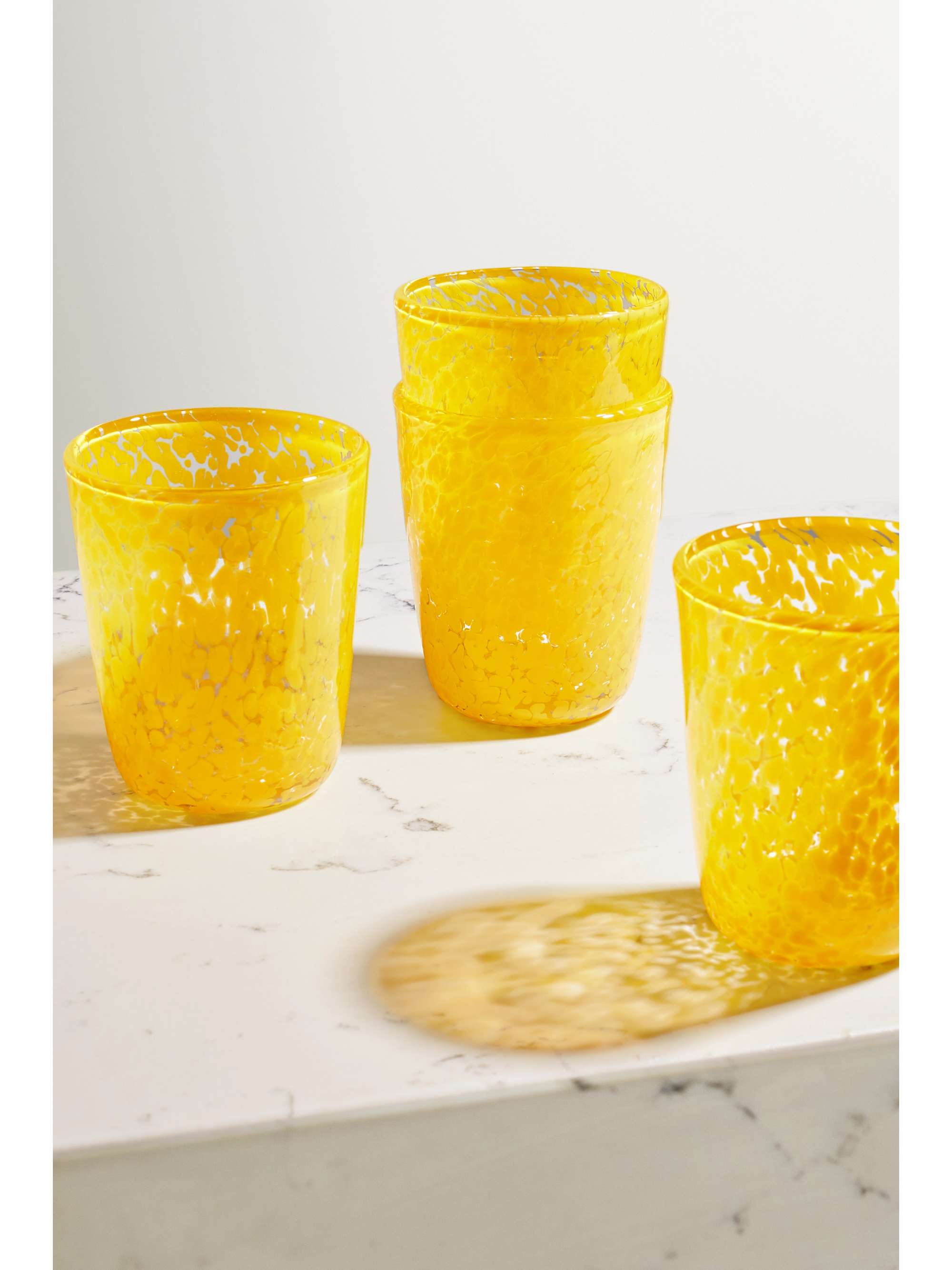 VANDEROHE CURIO Set de quatre verres en verre soufflé