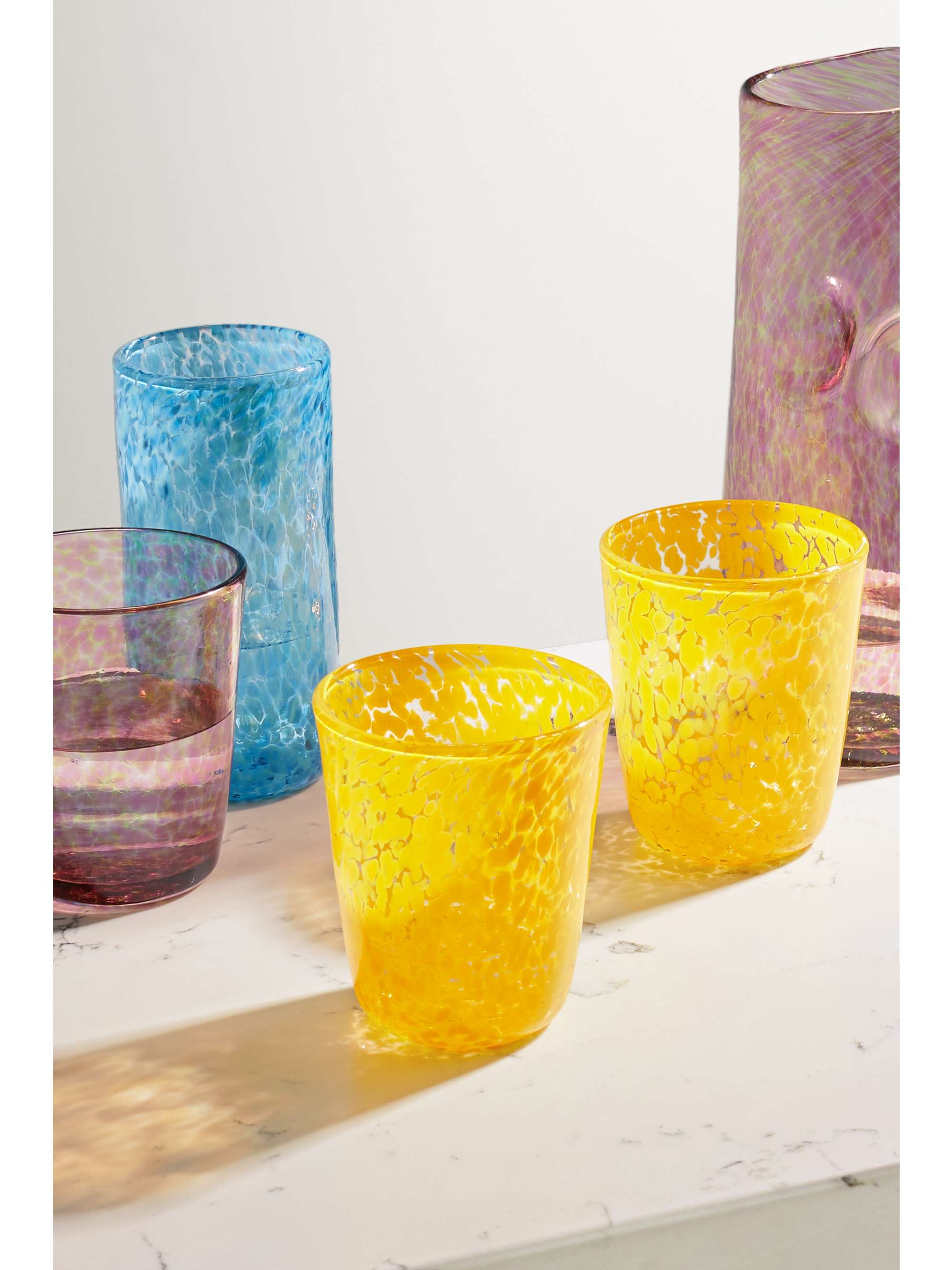 VANDEROHE CURIO Set de quatre verres en verre soufflé