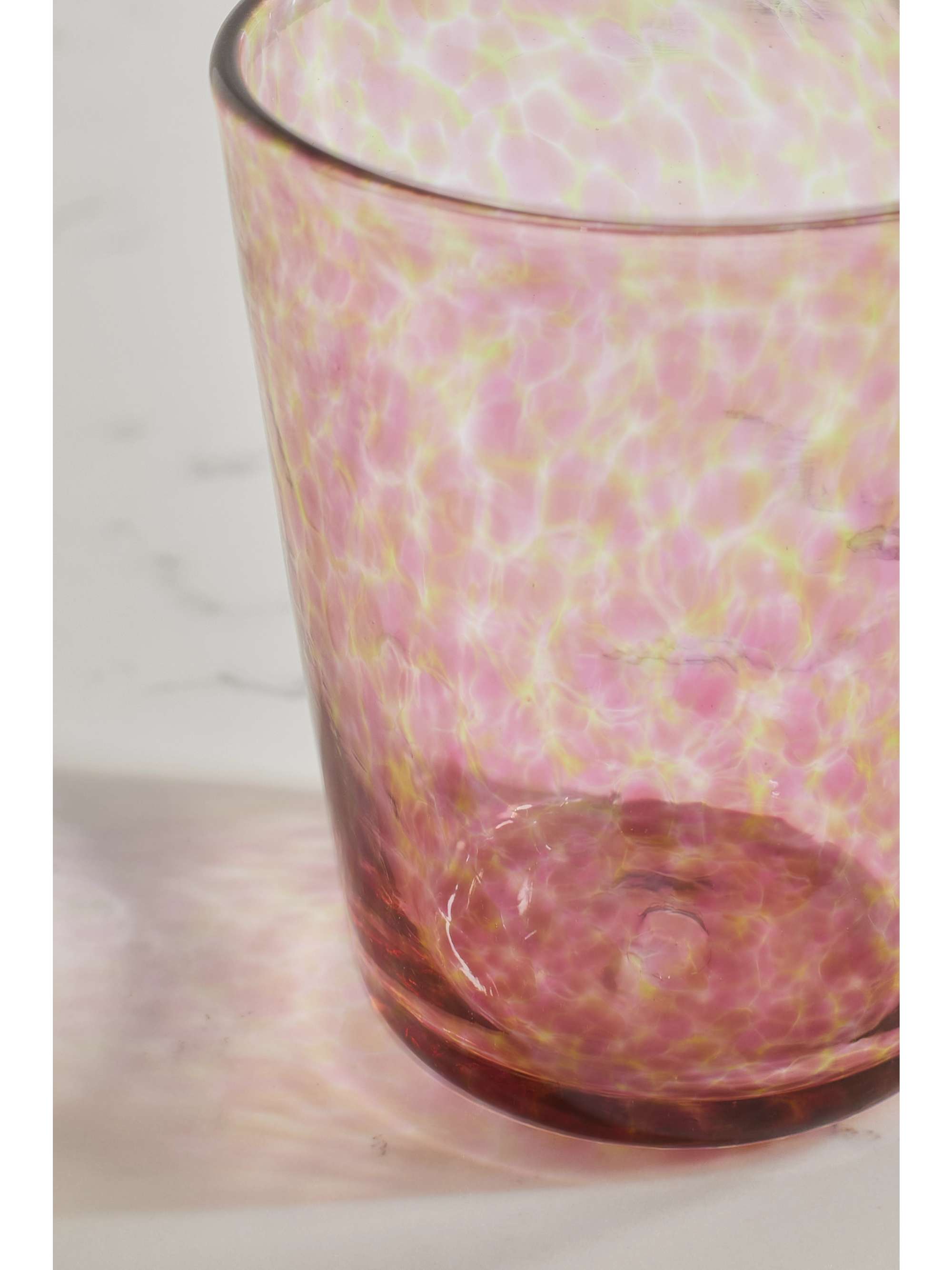 Pink Set of four glass tumblers VANDEROHE CURIO NETAPORTER