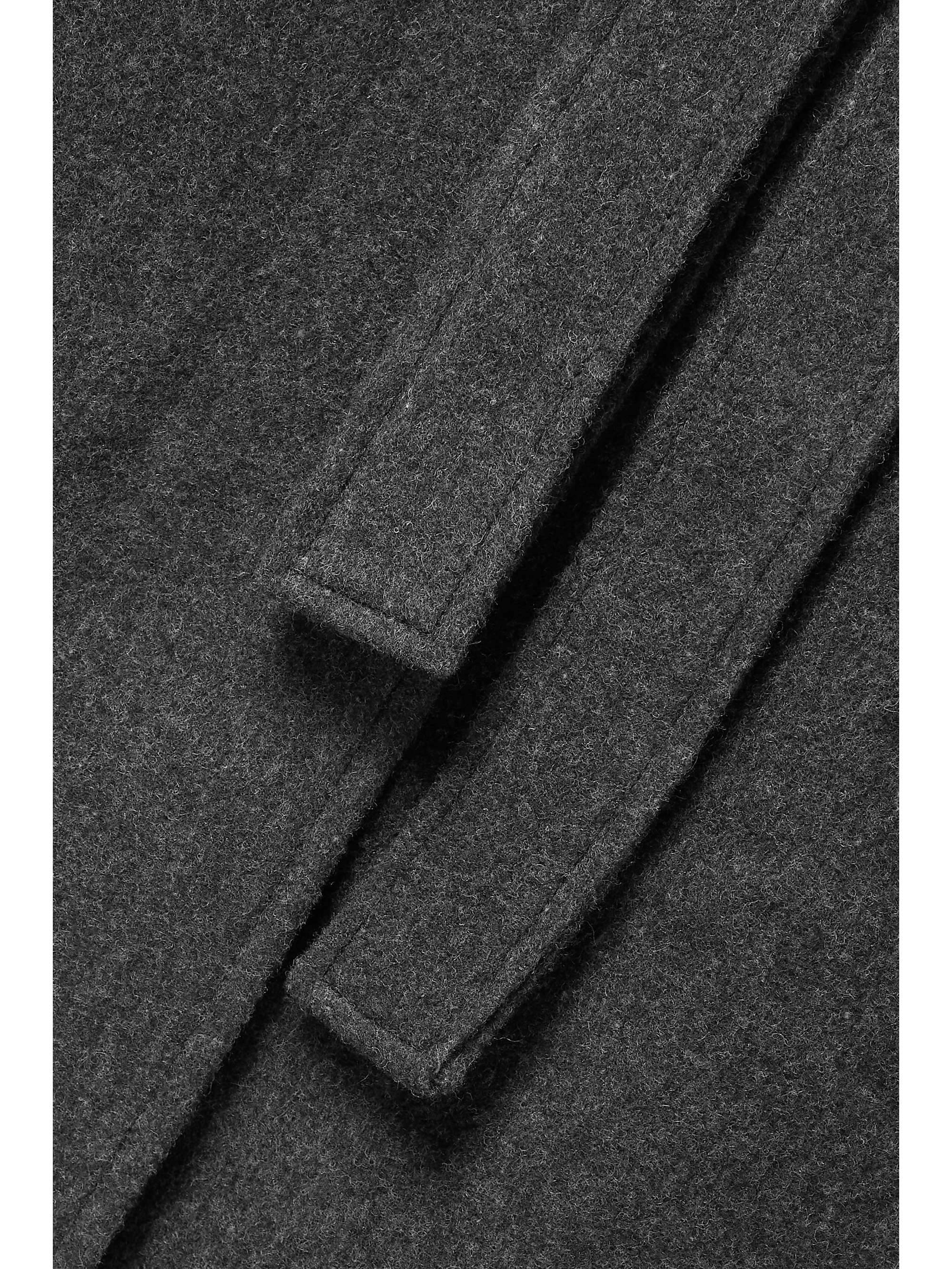 THE FRANKIE SHOP Suzanne belted wool-blend felt trench coat
