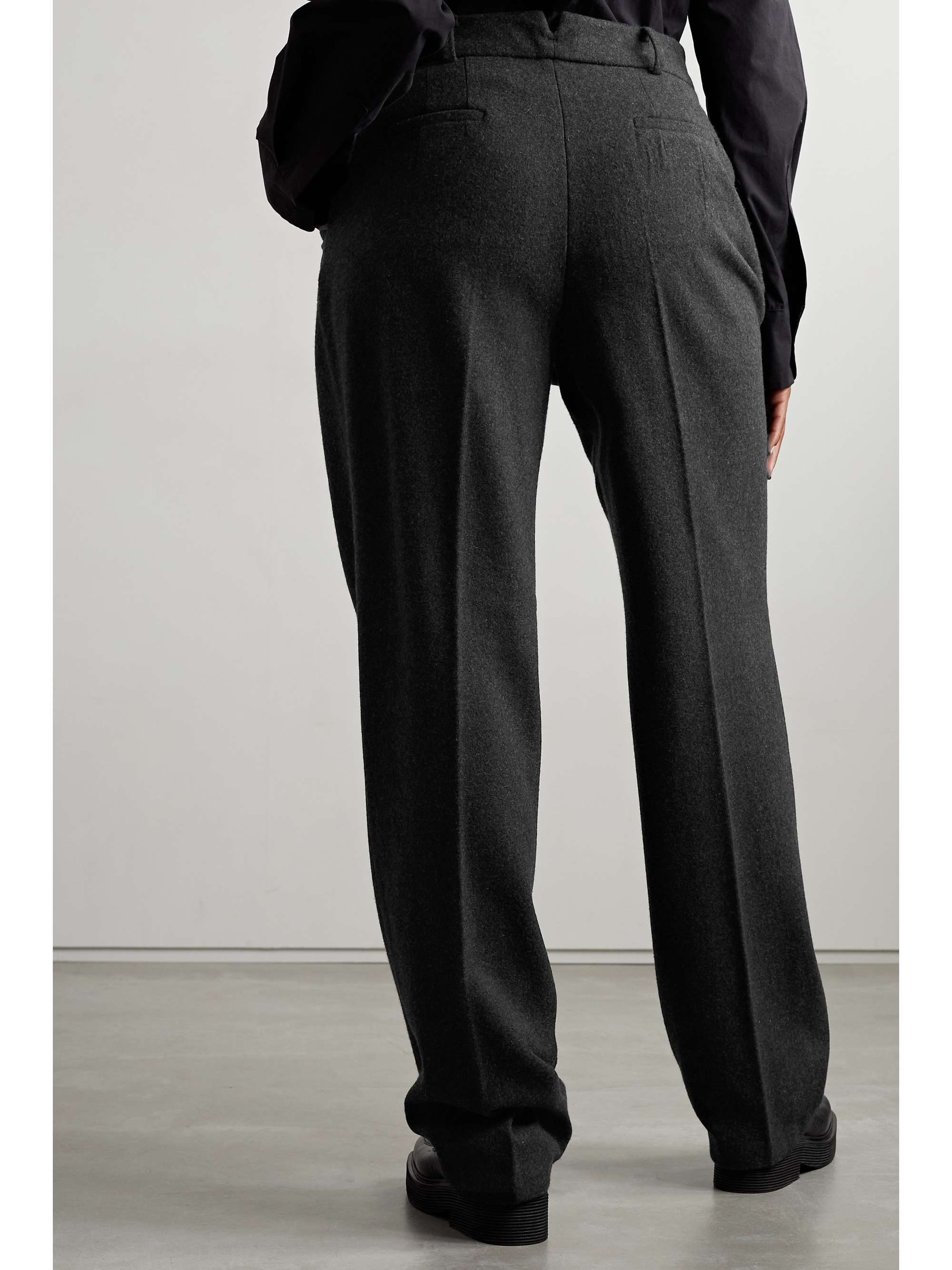 THE FRANKIE SHOP Layton pleated wool-blend wide-leg pants