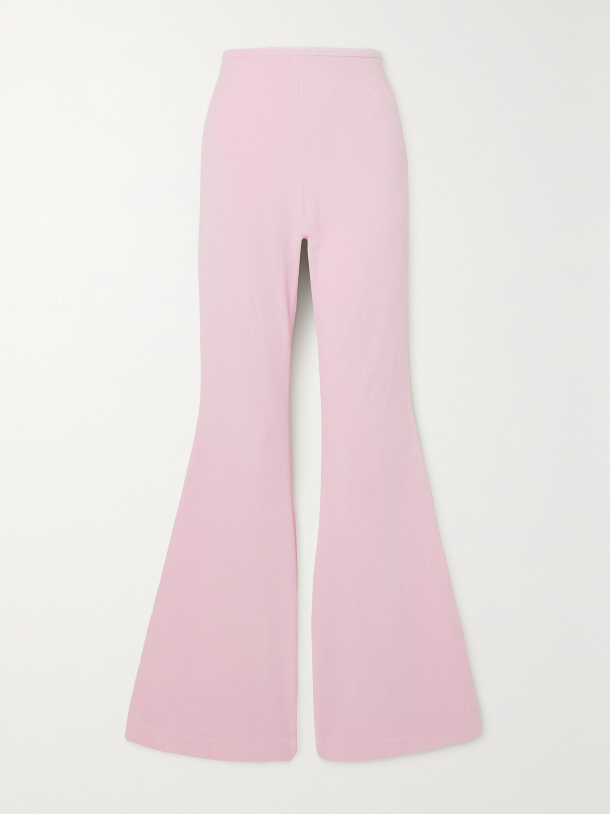 Alexander Wang - Stretch-cotton Velour Flared Pants - Pink