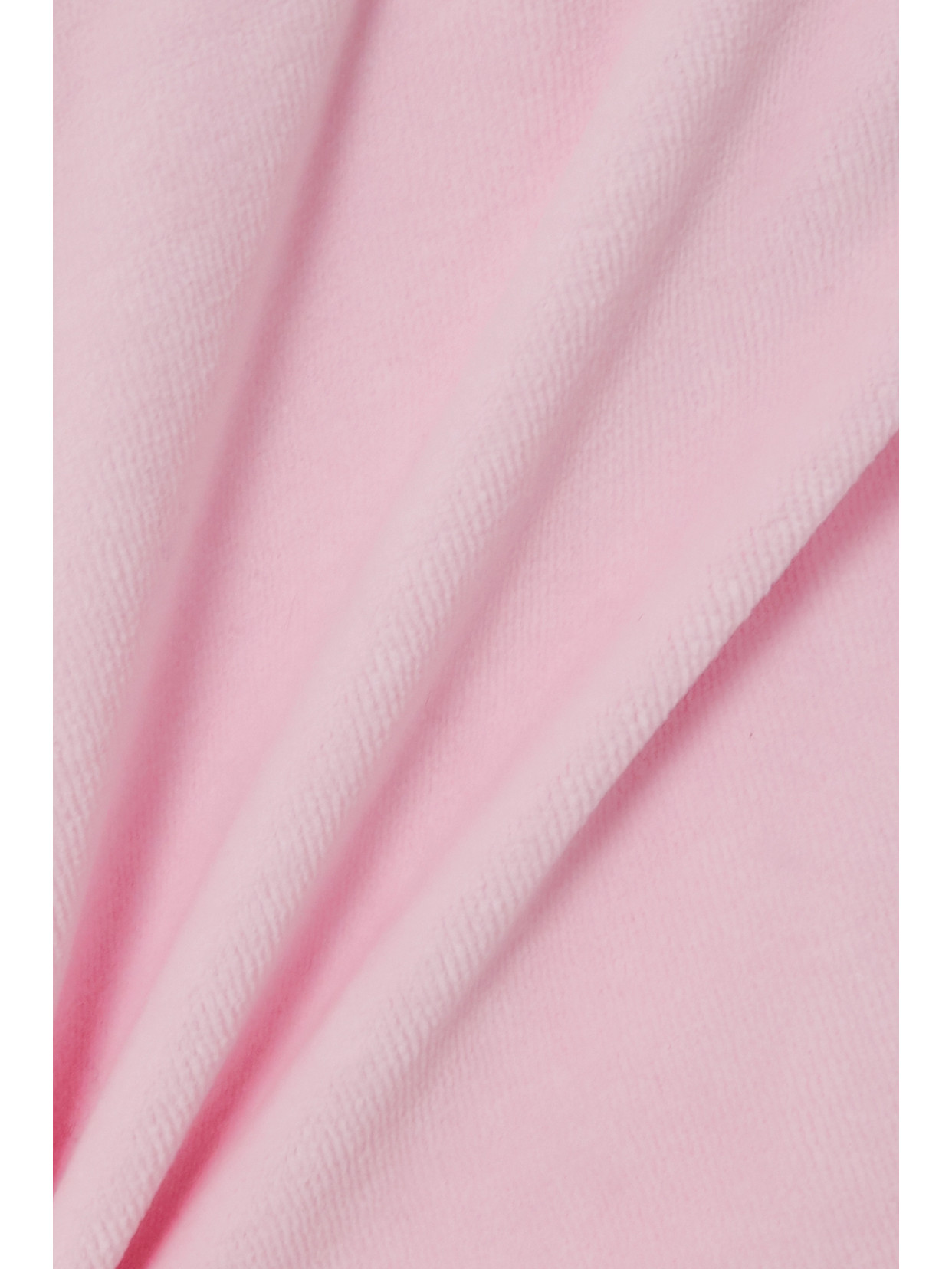 Alexander Wang Cropped Zip Up Hoodie In Velour In Pink