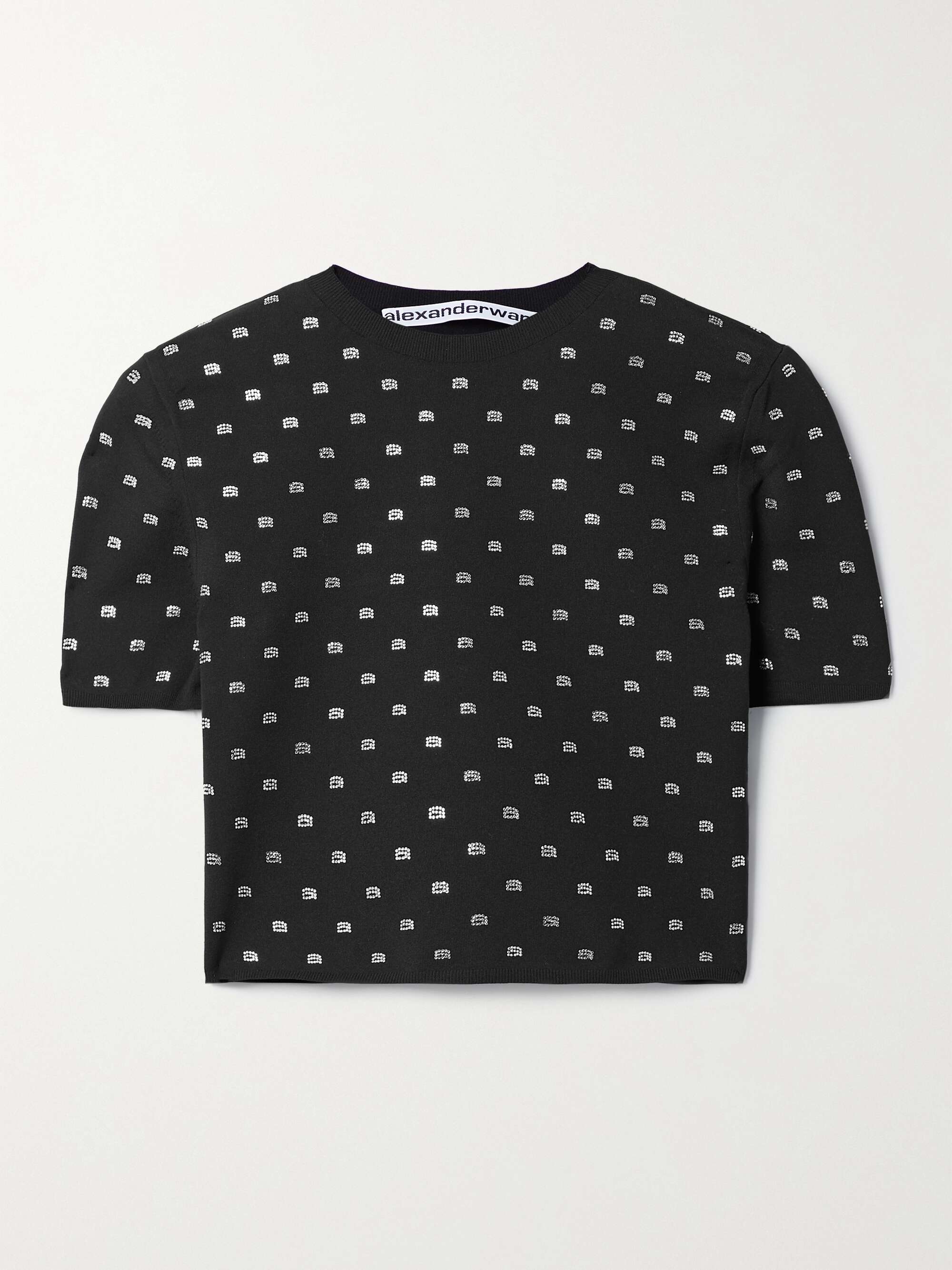 alexander wang crystal embellished shirt