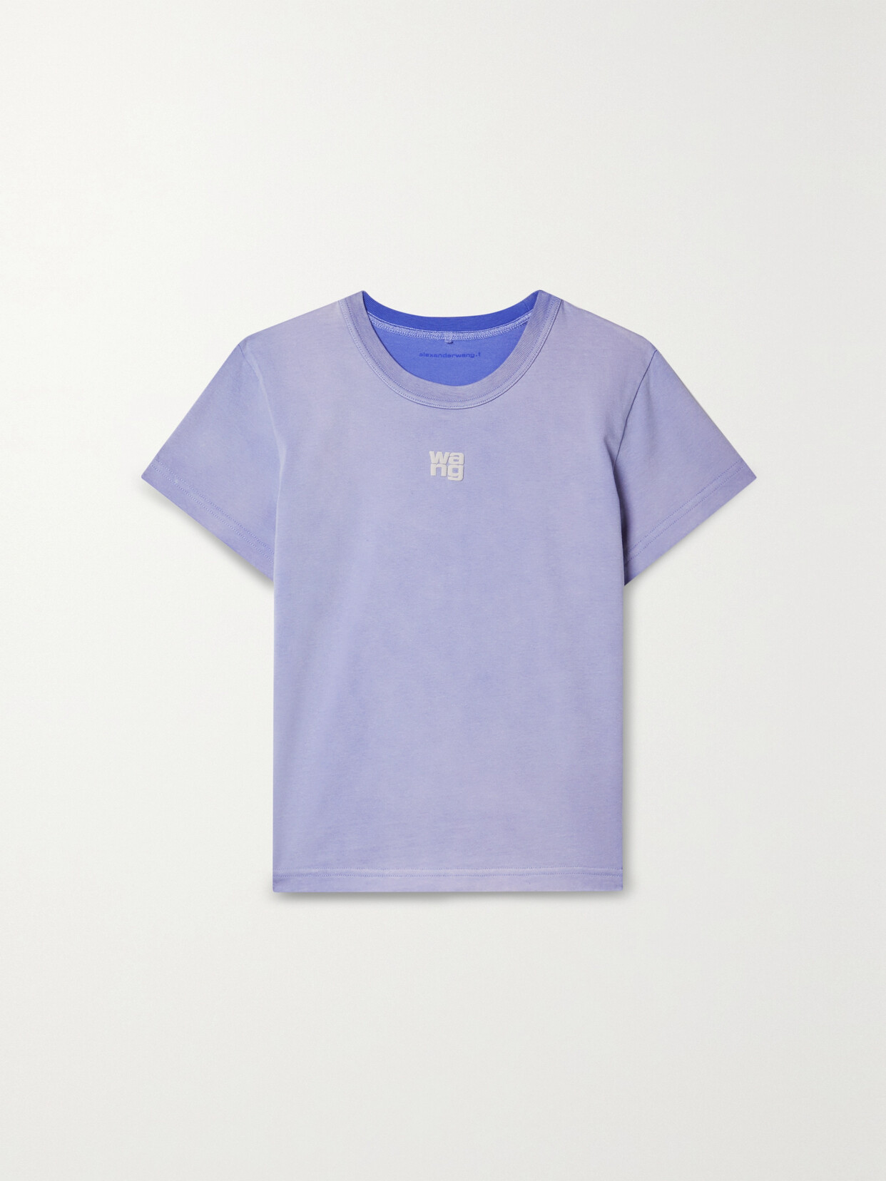 Alexander Wang T T-shirt Con Logo In Rilievo In Lilac