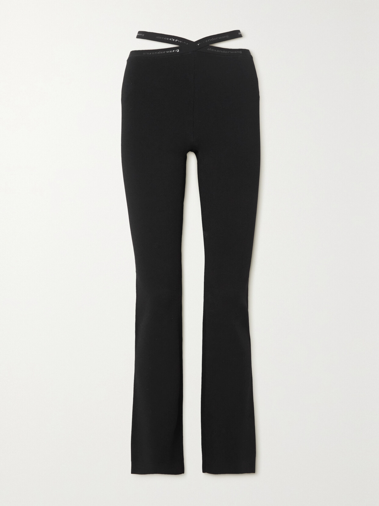 ALEXANDER WANG T CUTOUT STRETCH-CREPE STRAIGHT-LEG PANTS