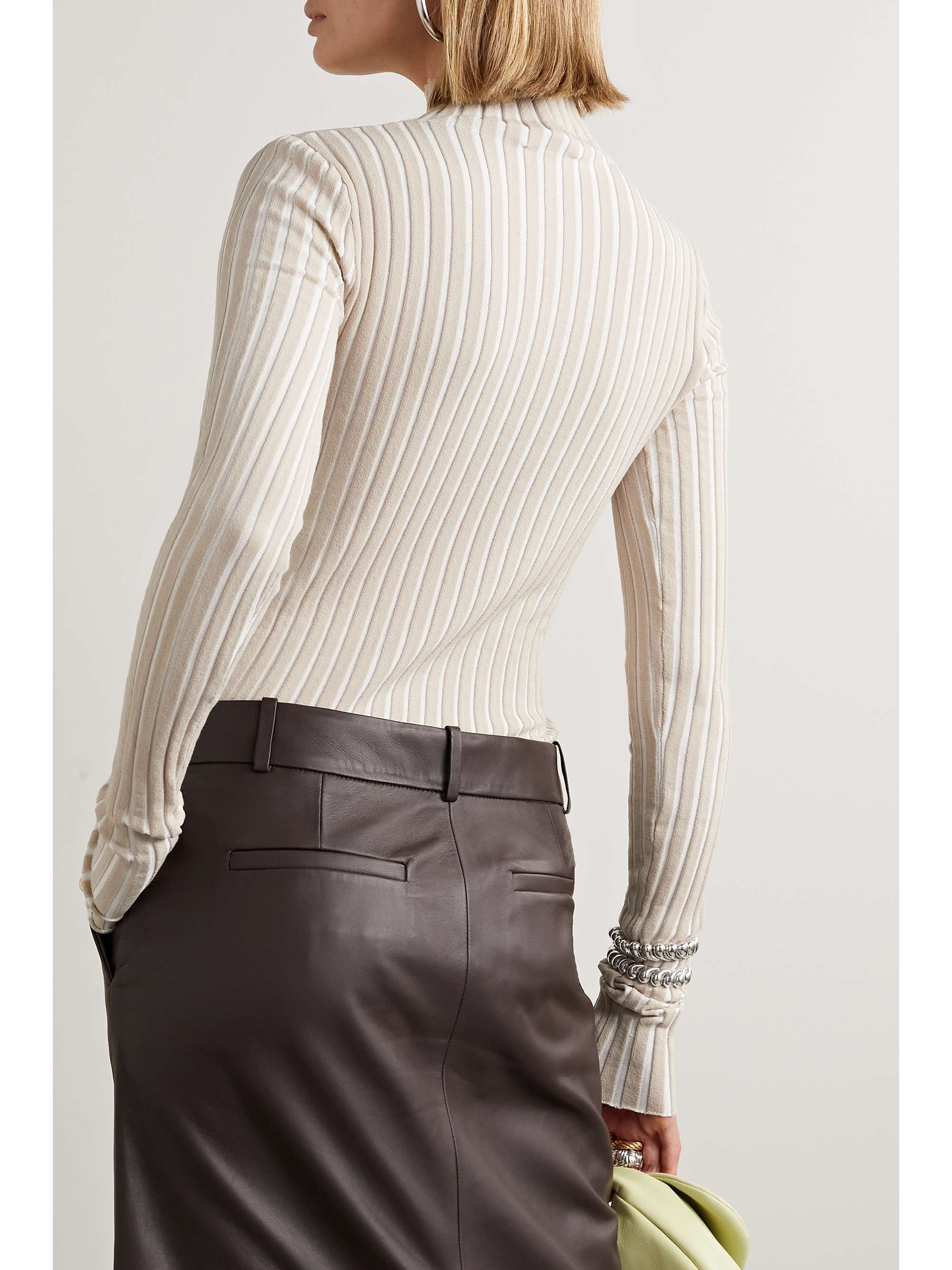 INTERIOR The Ridley ribbed cotton-blend sweater