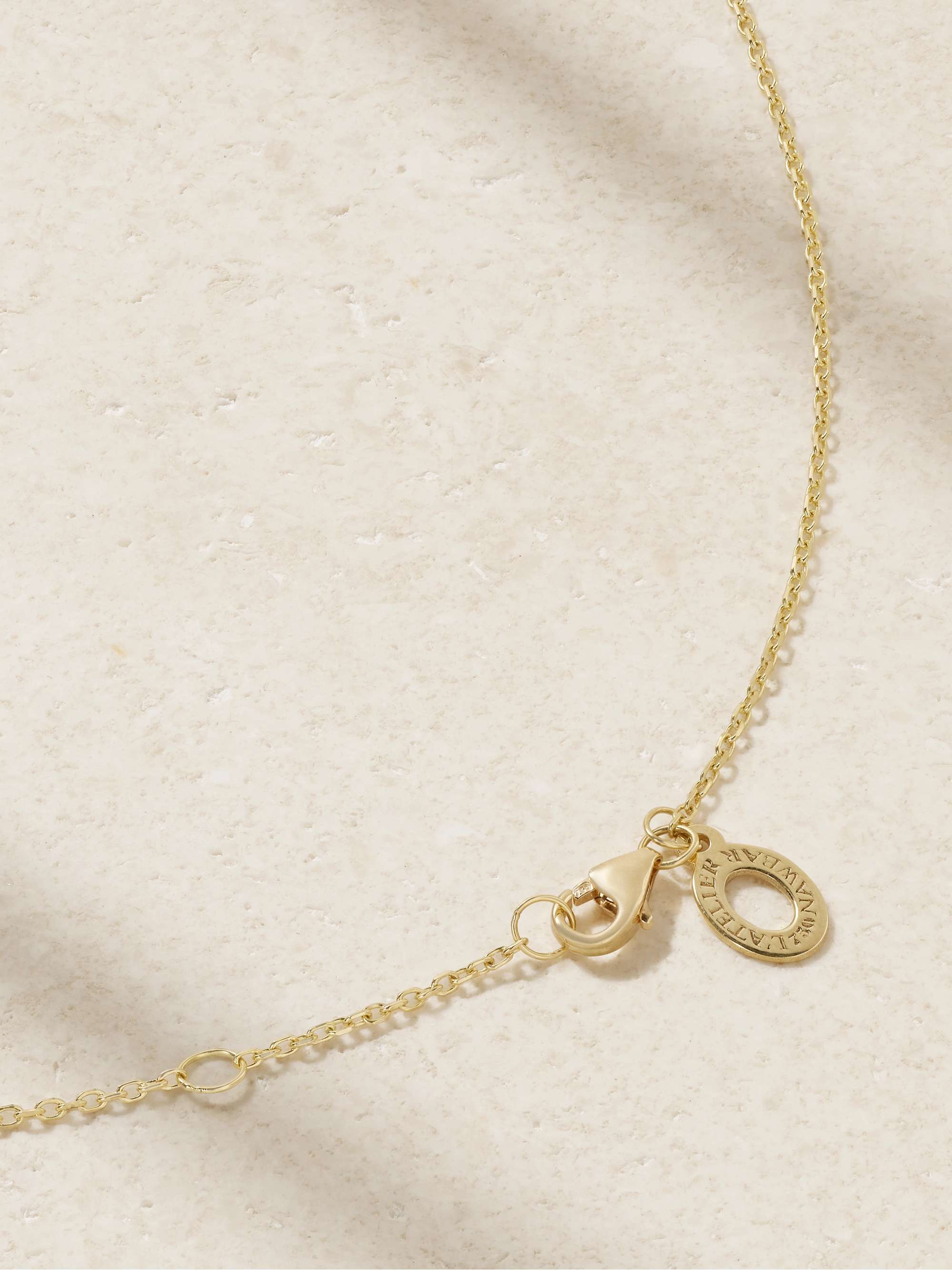 L'ATELIER NAWBAR Hilal 18-karat gold, rock crystal and diamond necklace