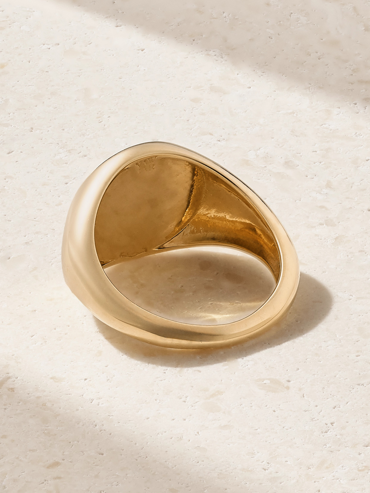 L'atelier Nawbar Radiate Eternity 18-karat Gold, Enamel And Diamond Signet Ring In Blue