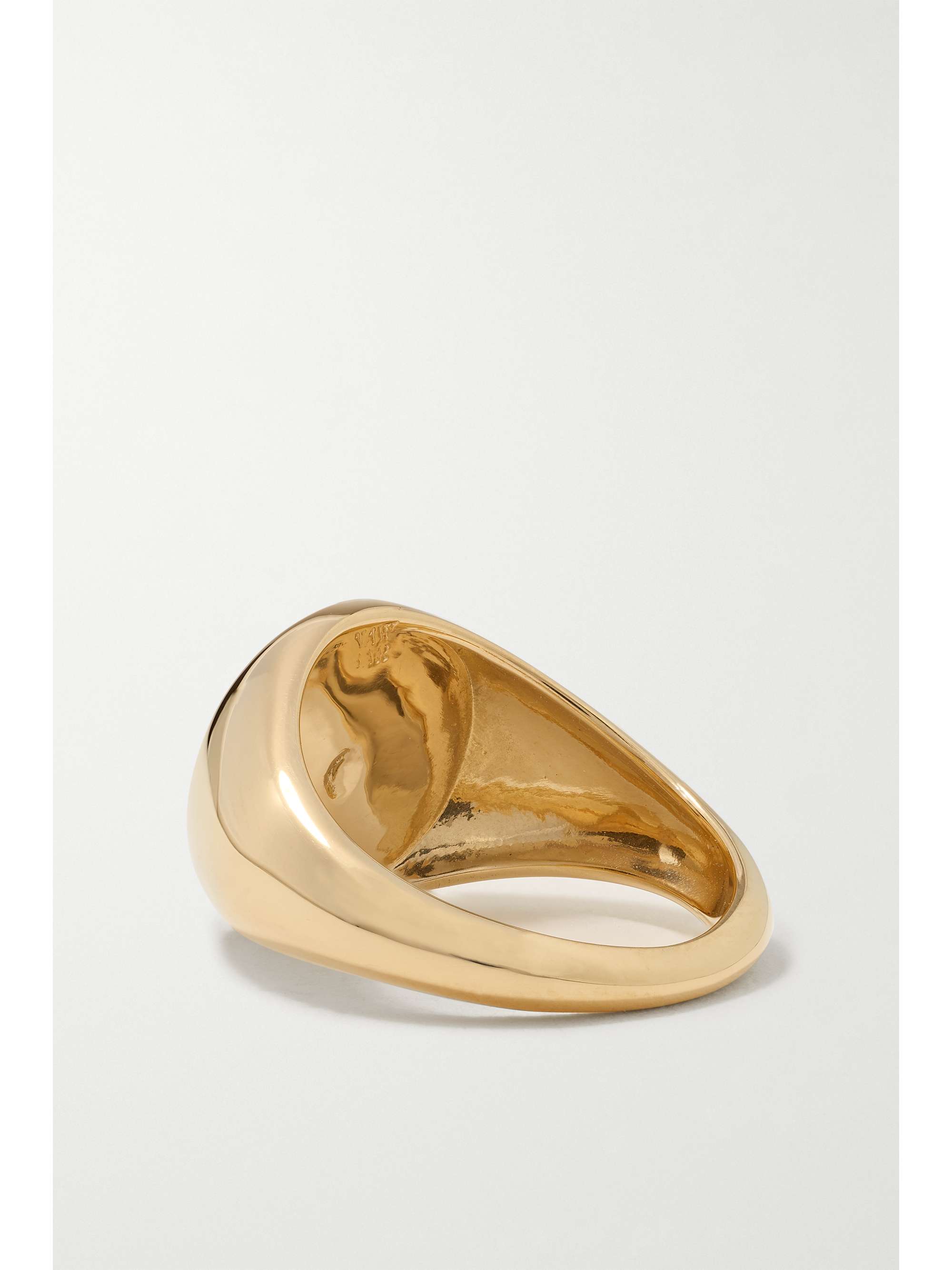 L'ATELIER NAWBAR Radiate Eternity 18-karat gold, enamel and diamond signet ring