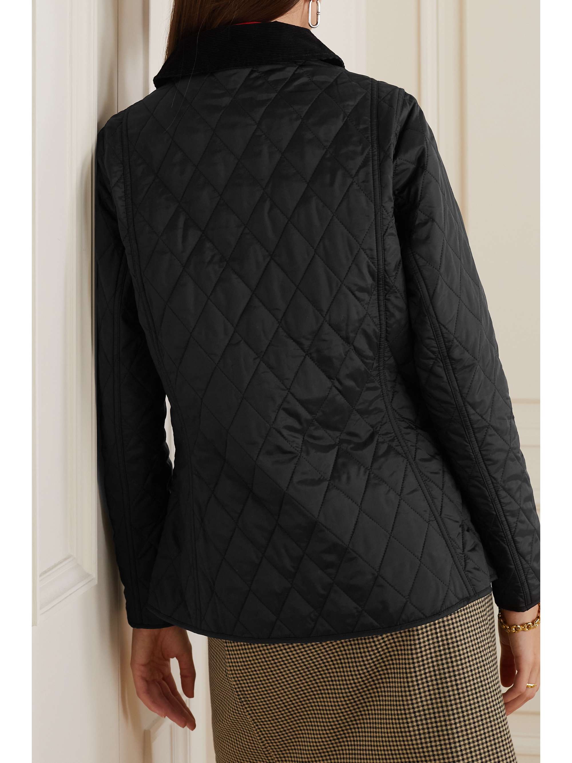 BARBOUR Annandale corduroytrimmed quilted shell jacket NETAPORTER