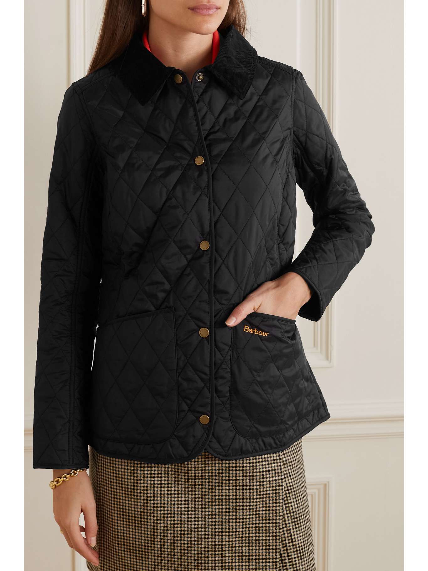 BARBOUR Annandale corduroytrimmed quilted shell jacket NETAPORTER