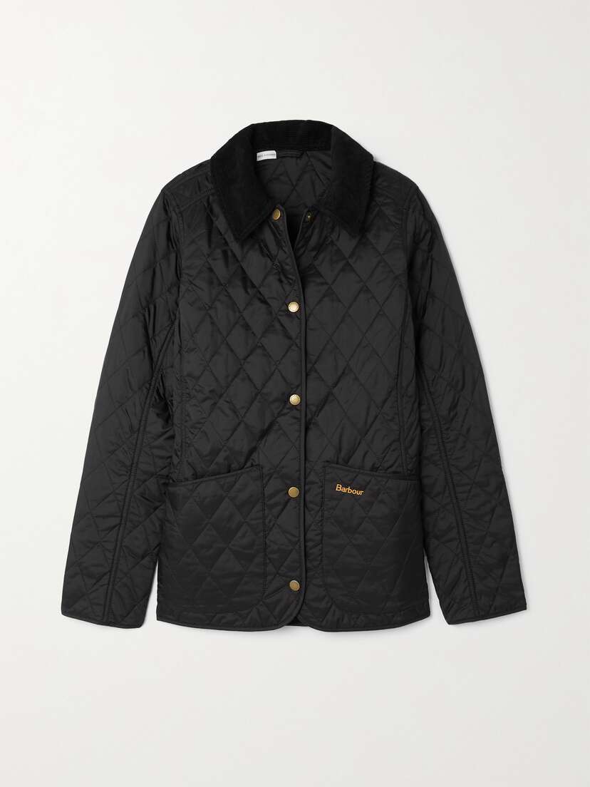 Barbour Annandale Corduroy-trimmed Quilted Shell Jacket - UK 18