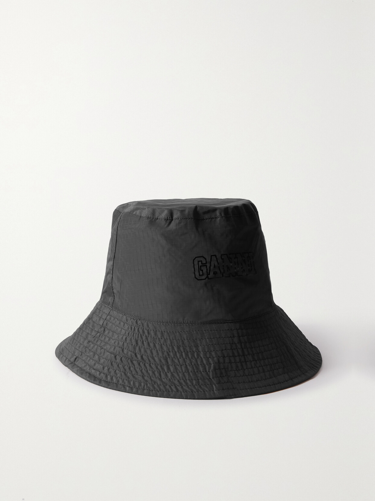 GANNI - Printed Ripstop Bucket Hat - Gray