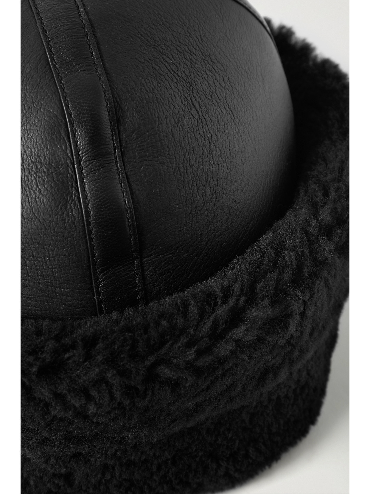 Shop Totême Shearling Hat In Black