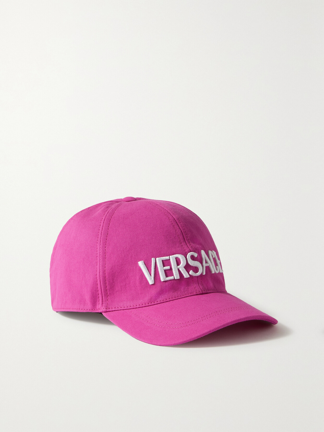 Versace - Embroidered Cotton-twill Baseball Cap - Pink