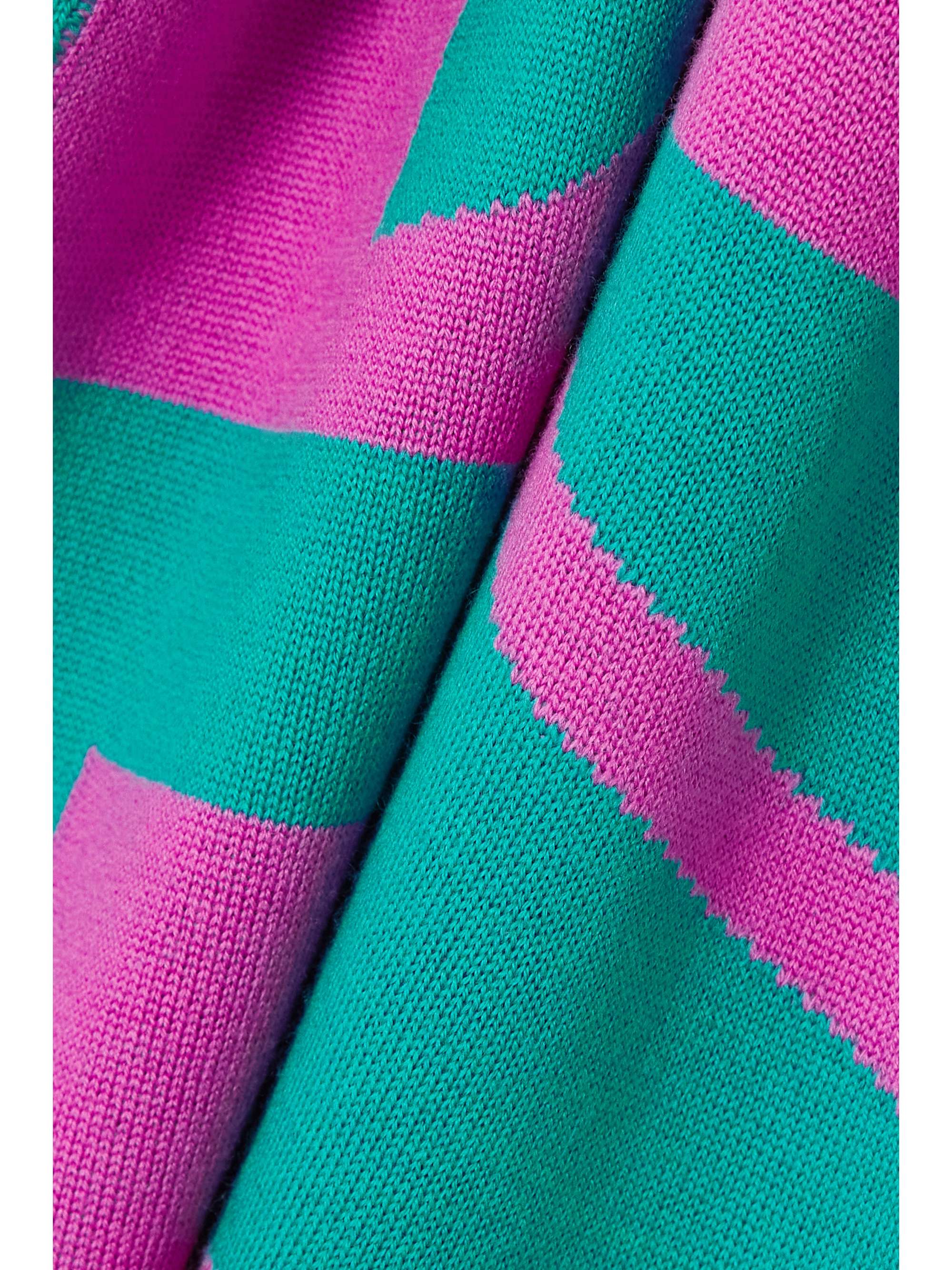VERSACE Fringed wool-jacquard scarf