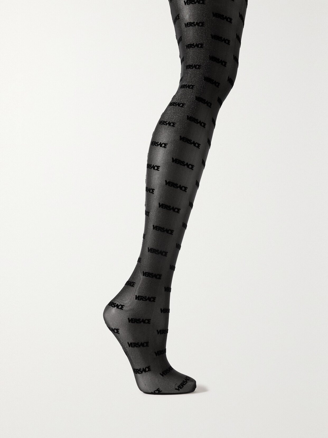 Versace - Galaxy Flocked Tights - Black