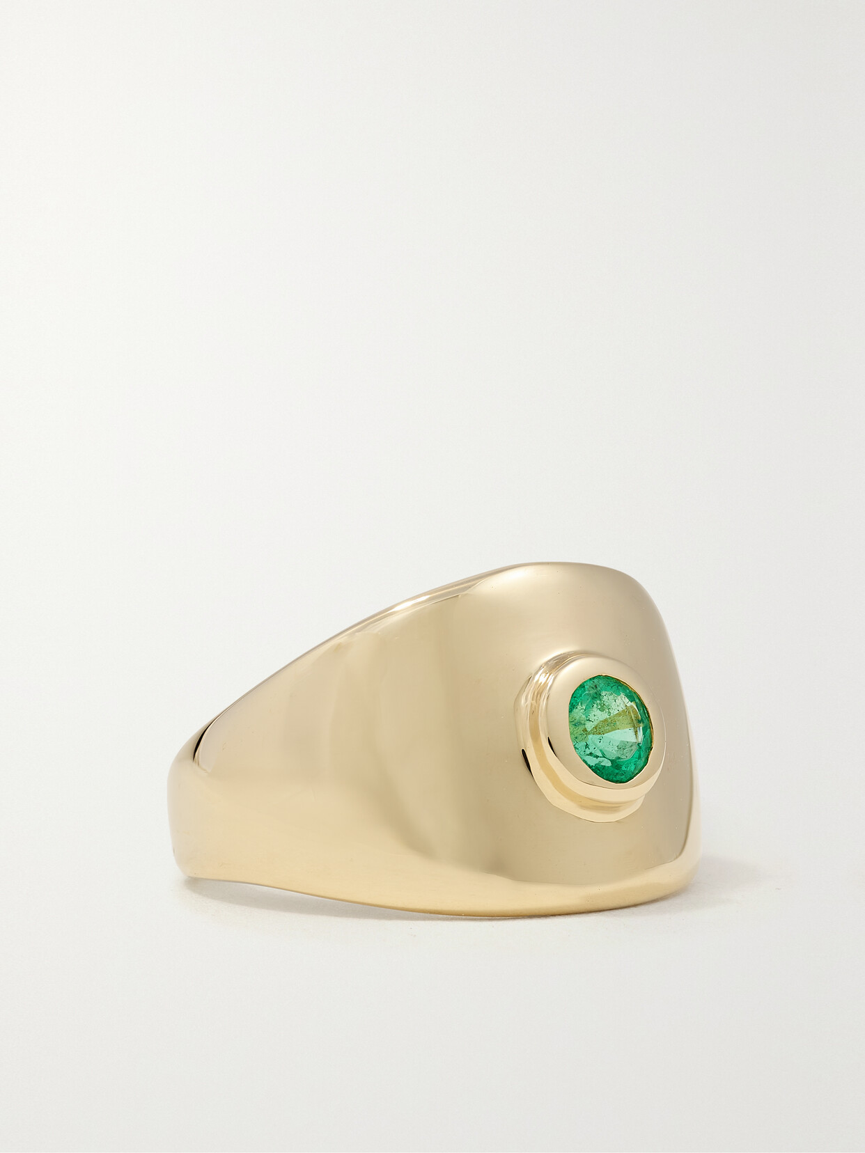 MASON AND BOOKS BECKY 14-KARAT GOLD EMERALD RING