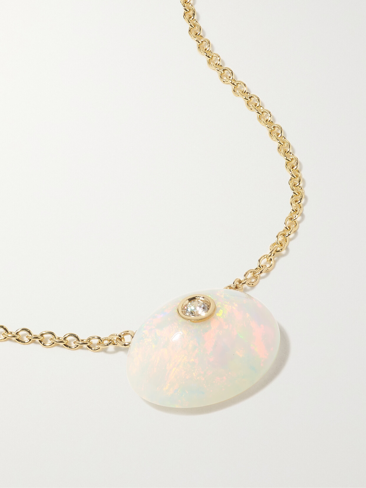 Mason and Books Milestone 14-karat , Opal And Diamond Necklace