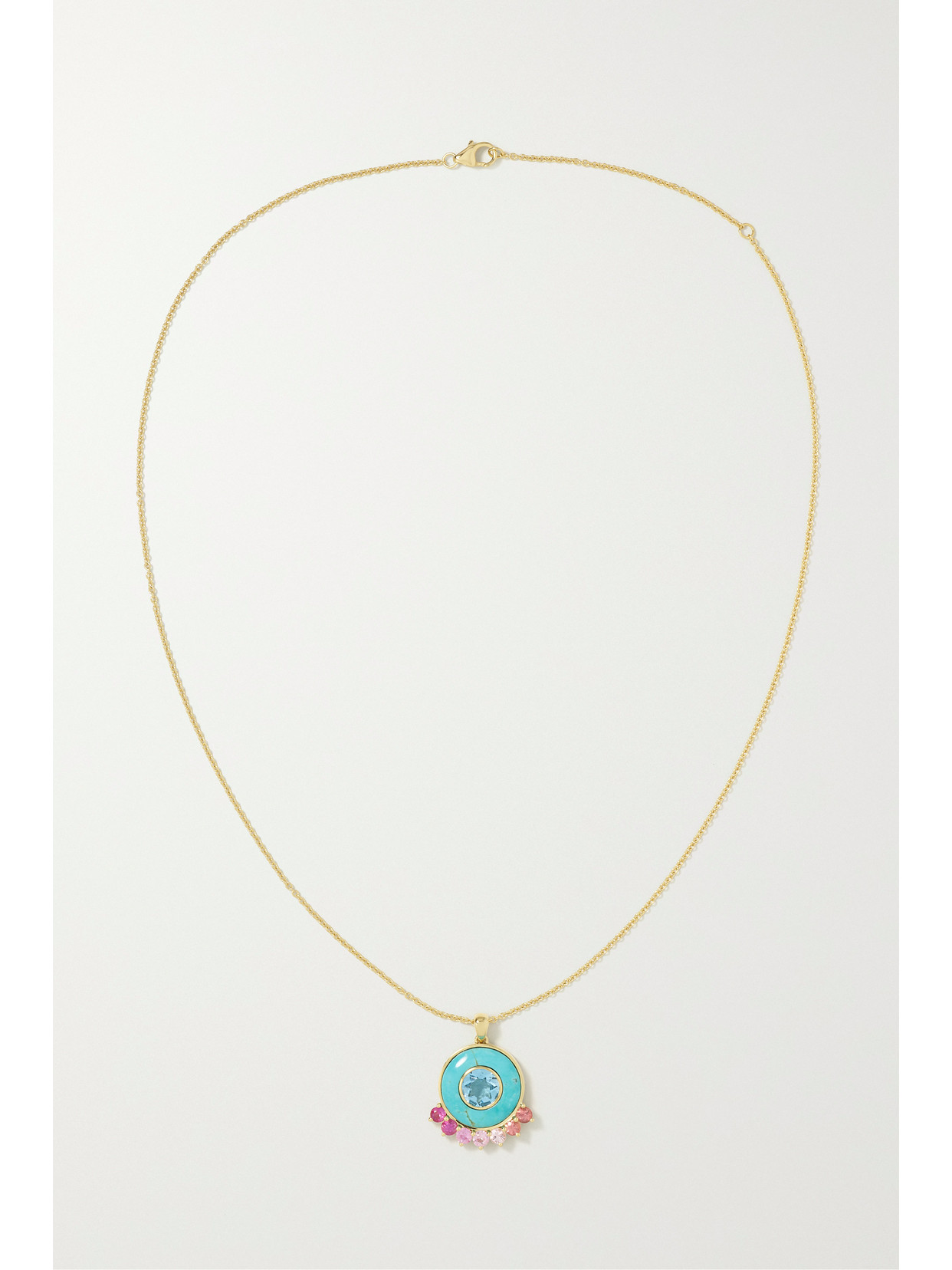 Shop Emily P Wheeler + Net Sustain Anna 18-karat Recycled Gold Multi-stone Necklace In Blue