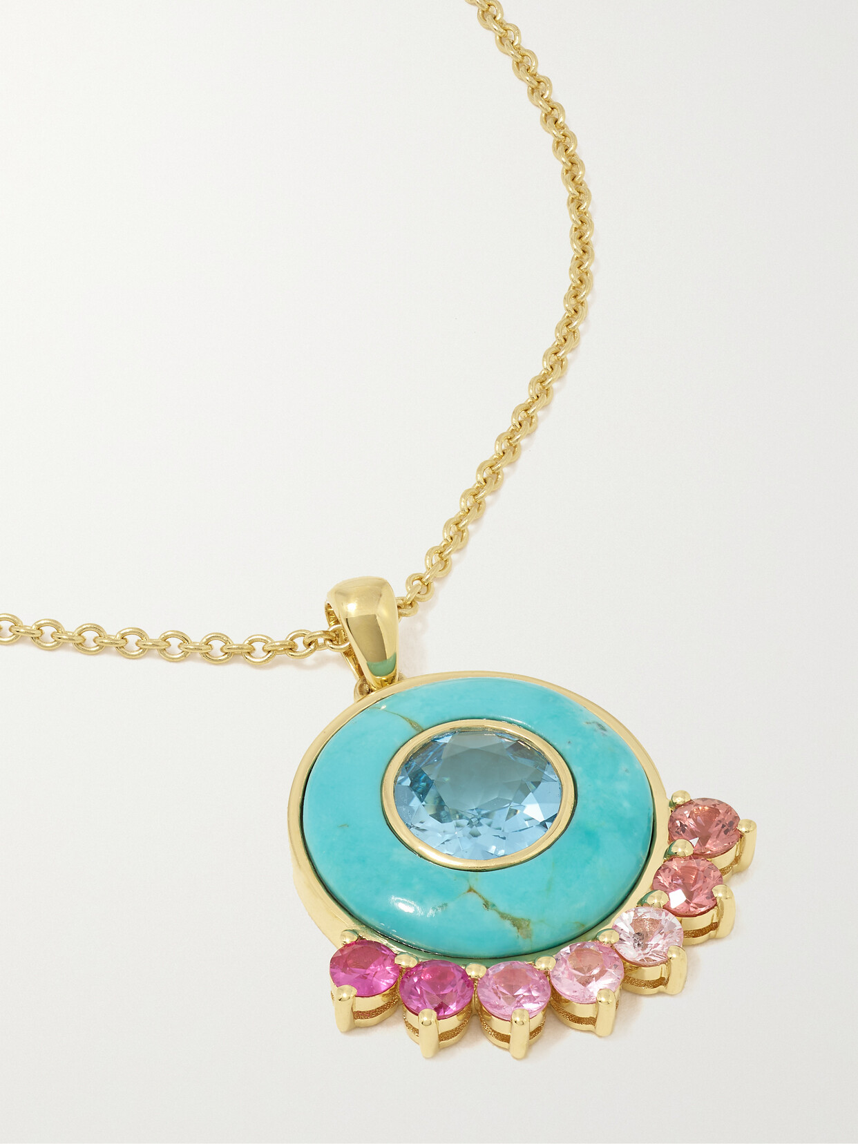 Shop Emily P Wheeler + Net Sustain Anna 18-karat Recycled Gold Multi-stone Necklace In Blue